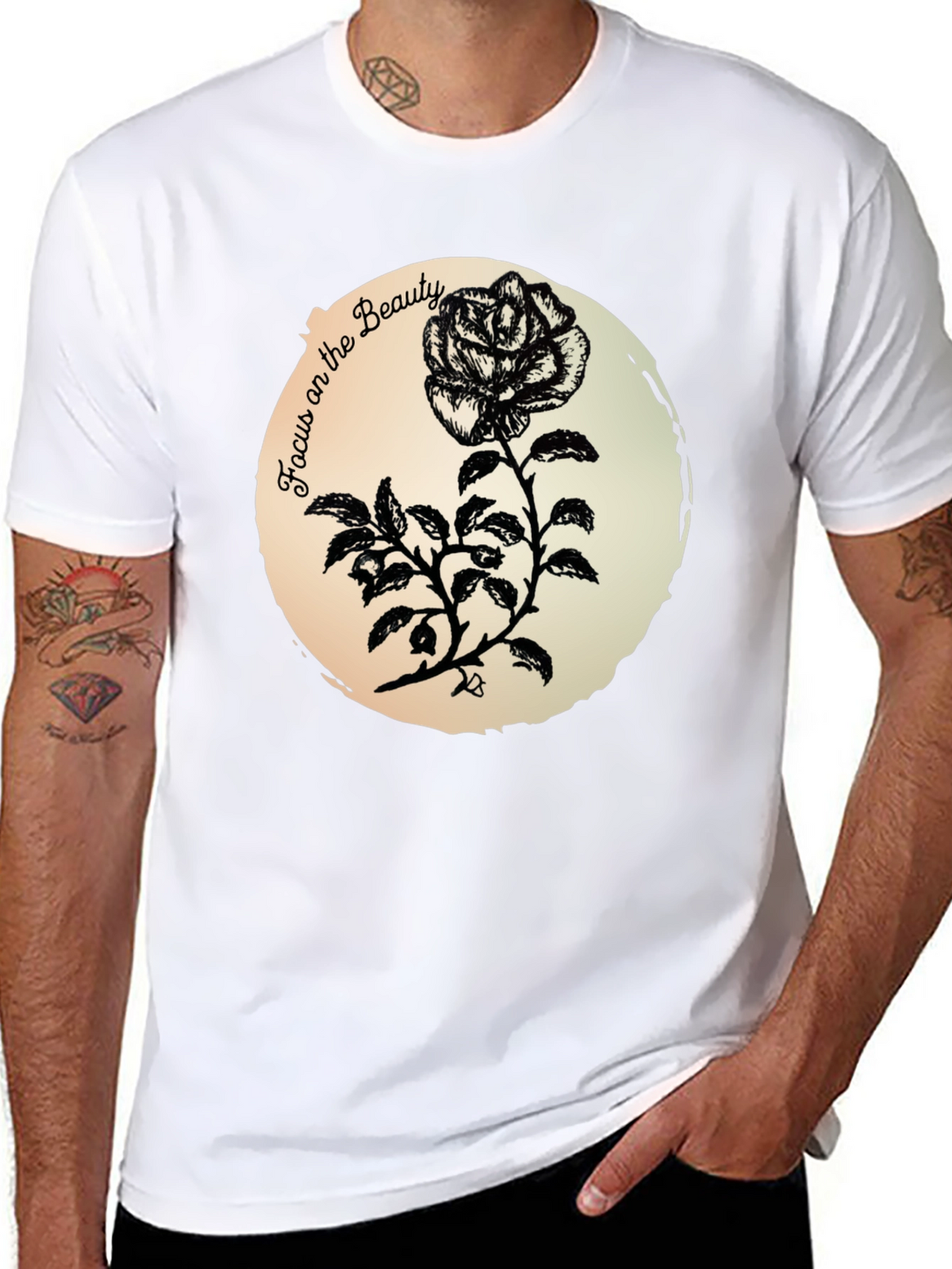 Focus on the Beauty Rose Graphic T-Shirt