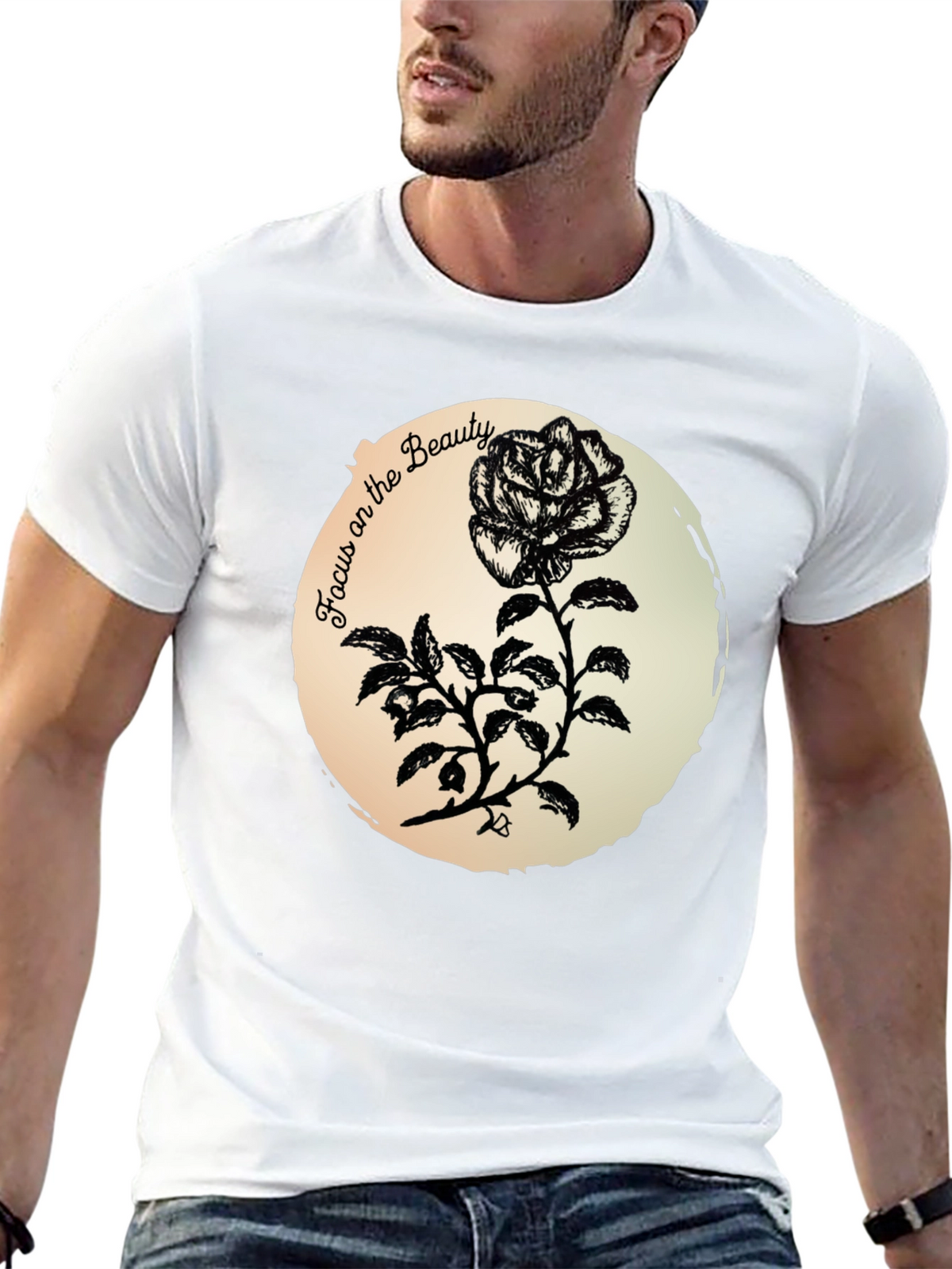 Focus on the Beauty Rose Graphic T-Shirt