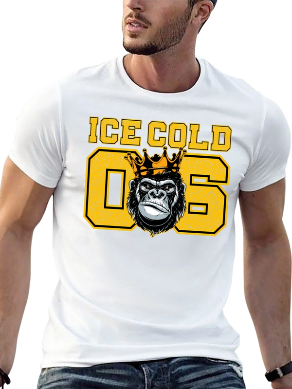 Ice Cold King Gorilla Graphic T-Shirt