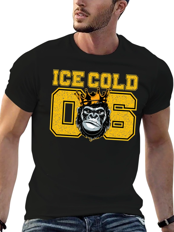 Ice Cold King Gorilla Graphic T-Shirt