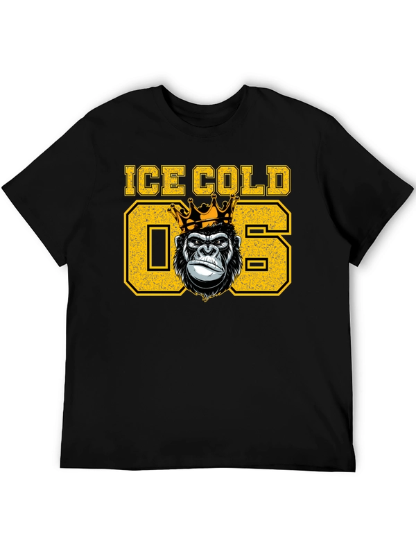 Ice Cold King Gorilla Graphic T-Shirt