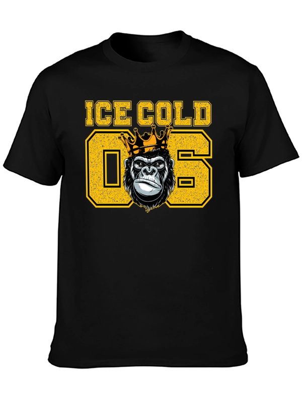 Ice Cold King Gorilla Graphic T-Shirt