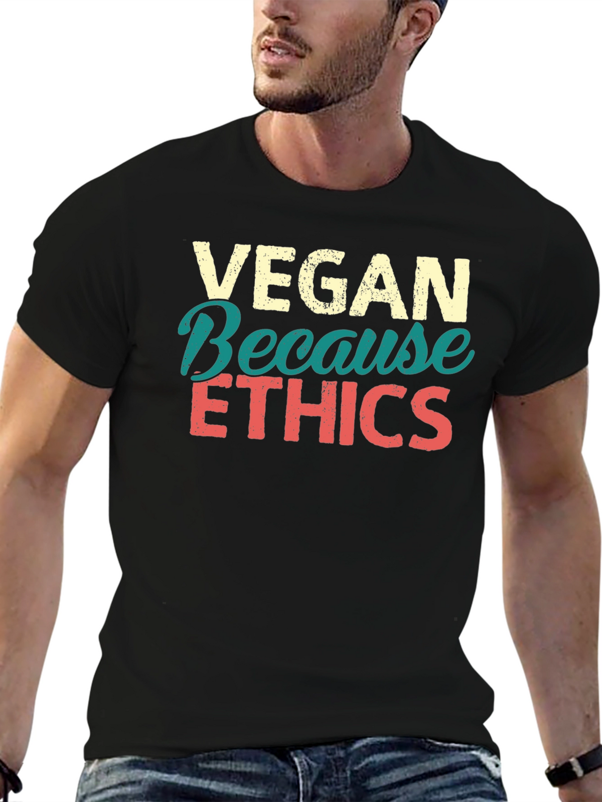 Vegan Ethics Graphic T-Shirt - Black