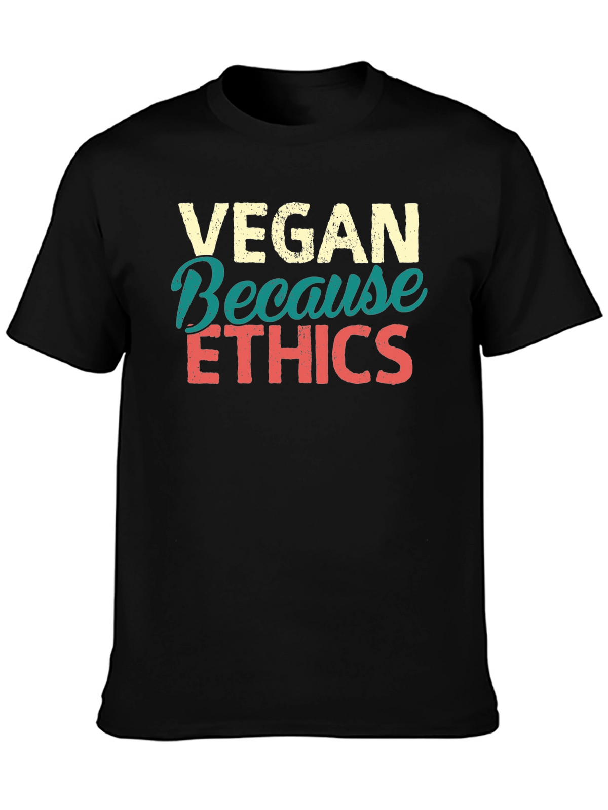 Vegan Ethics Graphic T-Shirt - Black