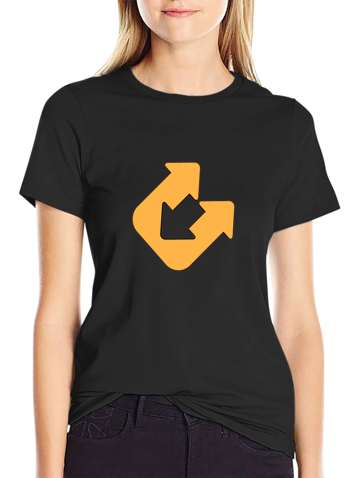 Modern Arrow Graphic Tee - Black