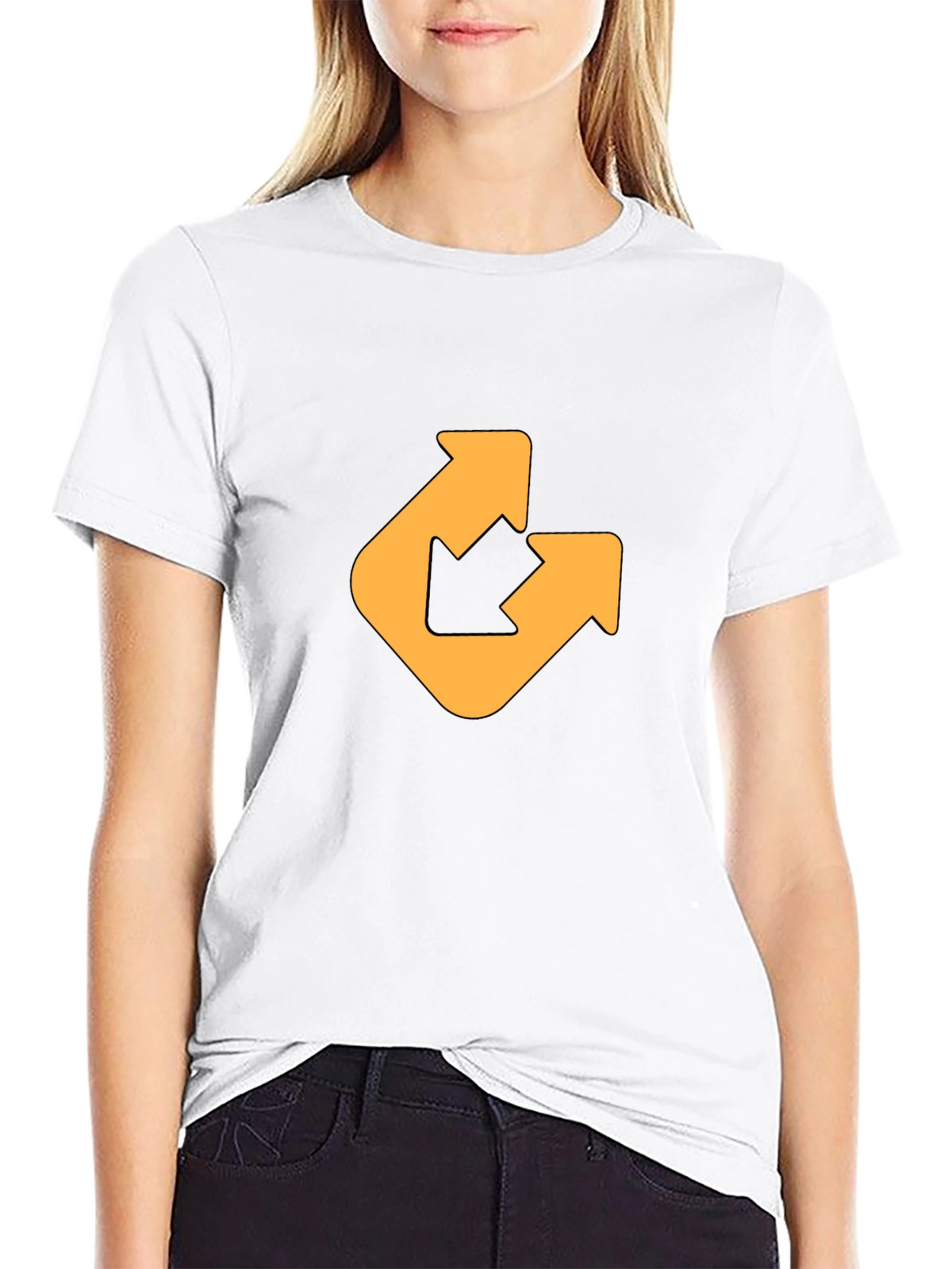 Modern Arrow Graphic Tee - Black