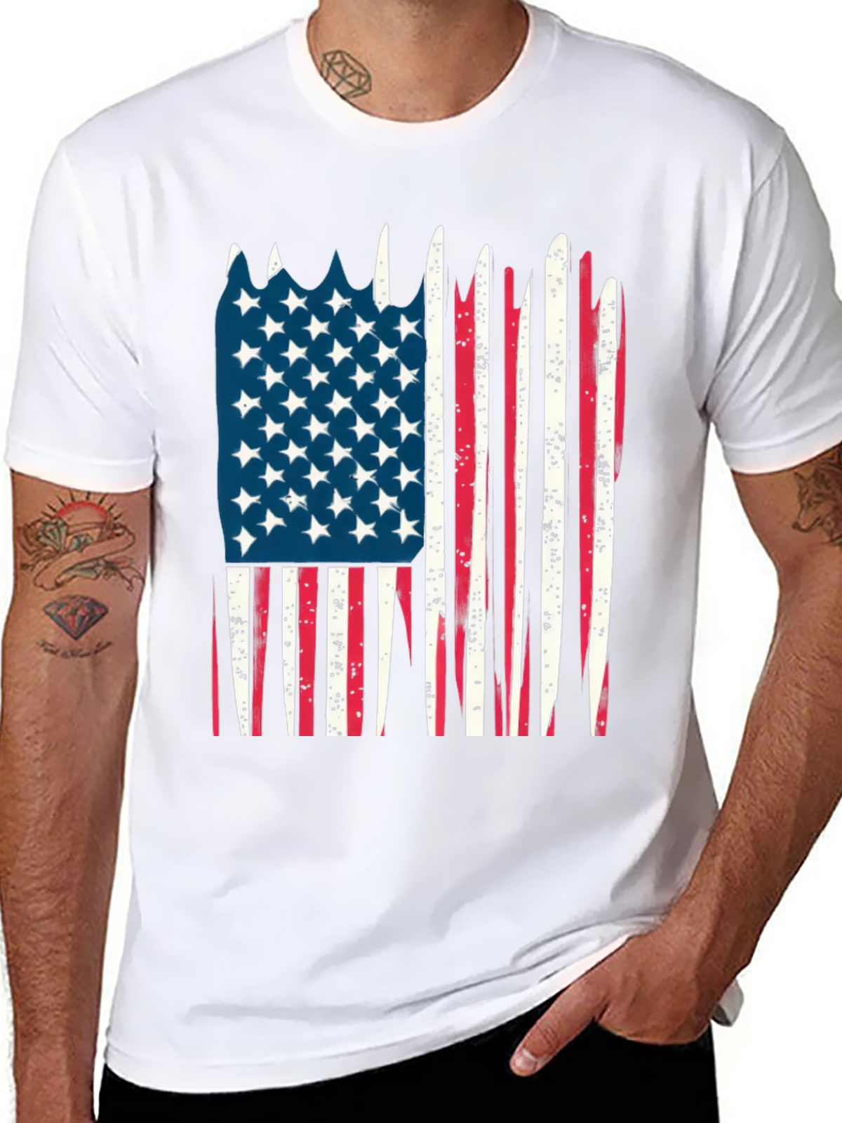 American Flag Graphic Tee - Patriotic T-Shirt