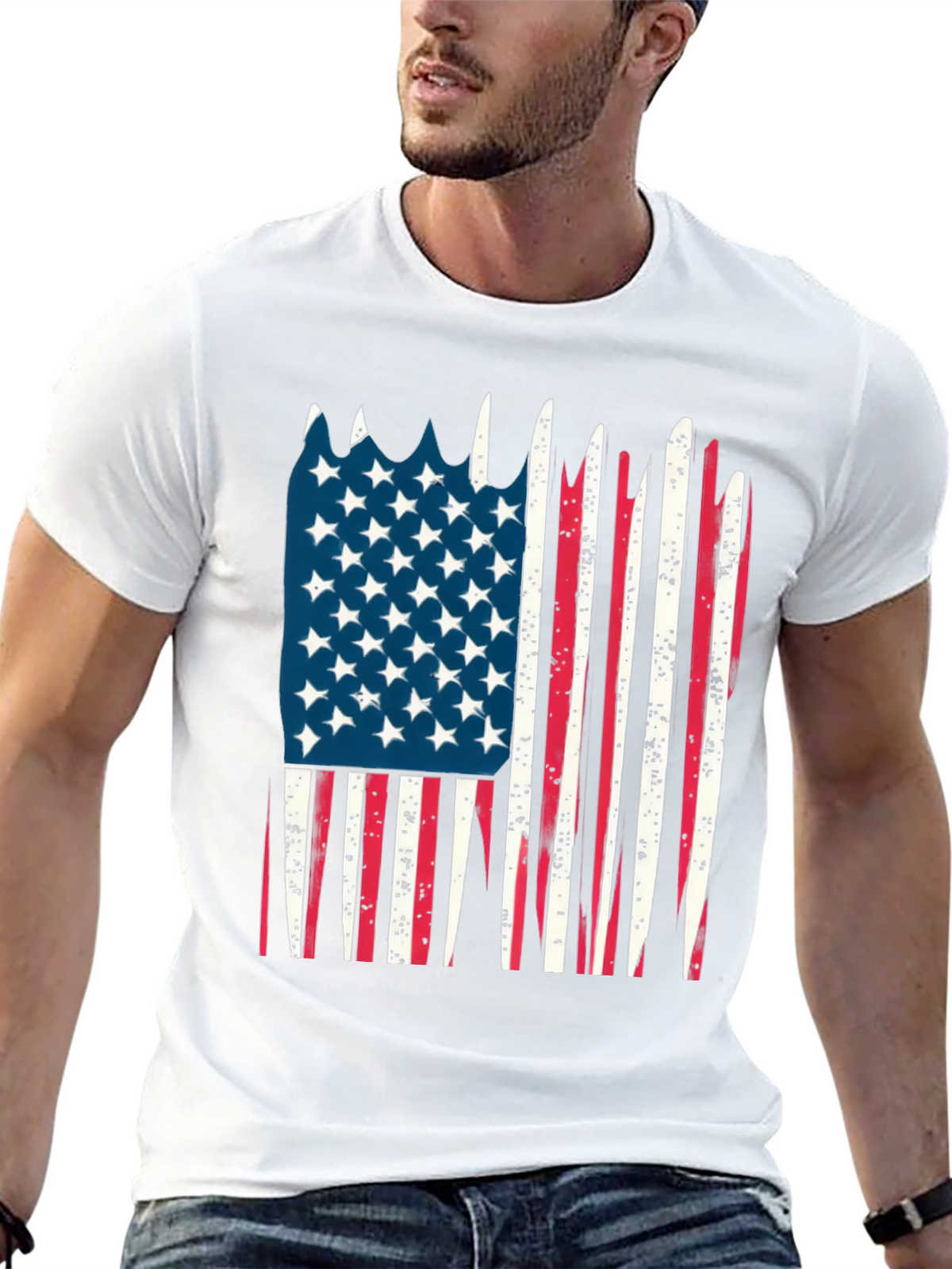 American Flag Graphic Tee - Patriotic T-Shirt