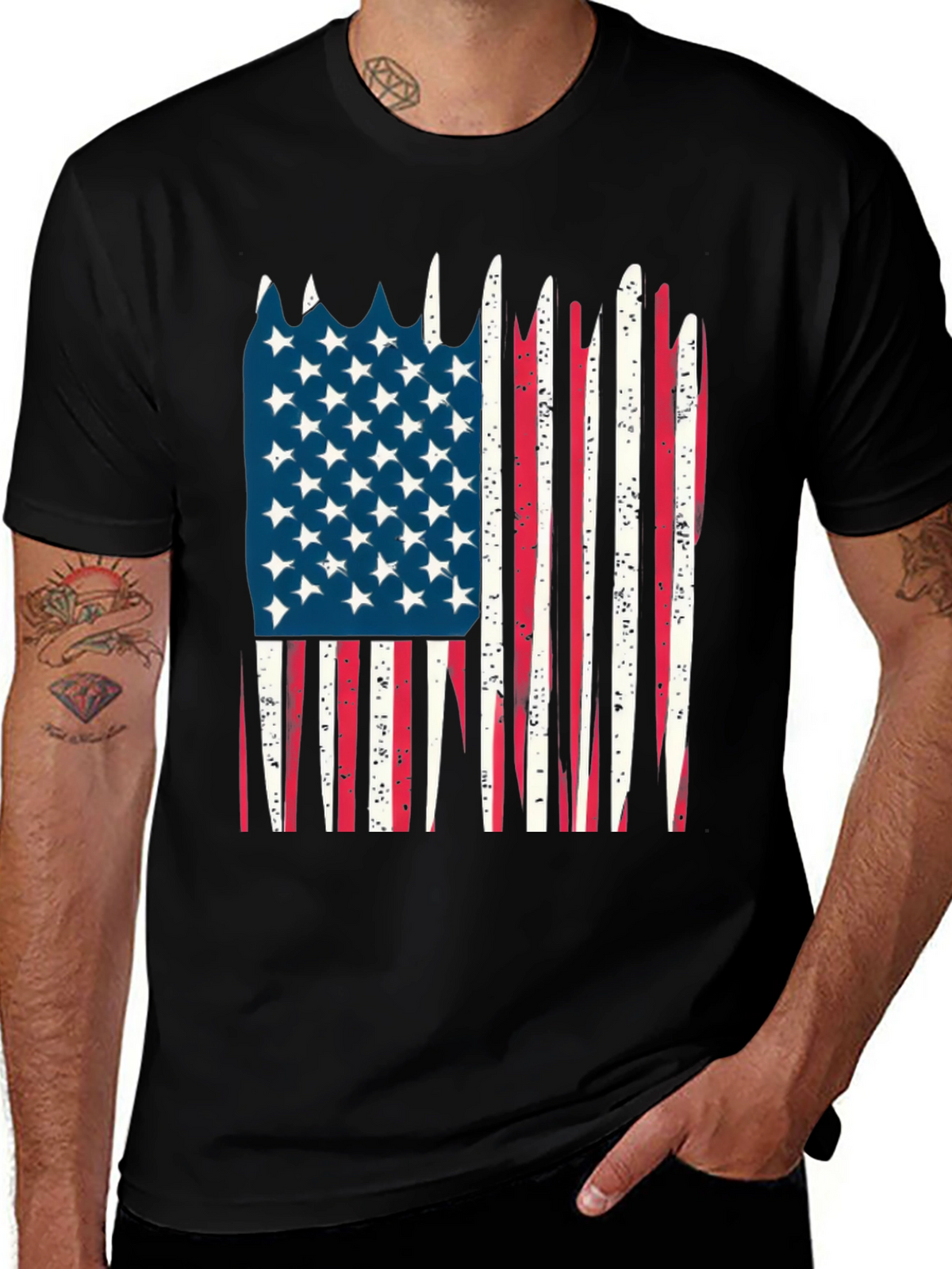 American Flag Graphic Tee - Patriotic T-Shirt