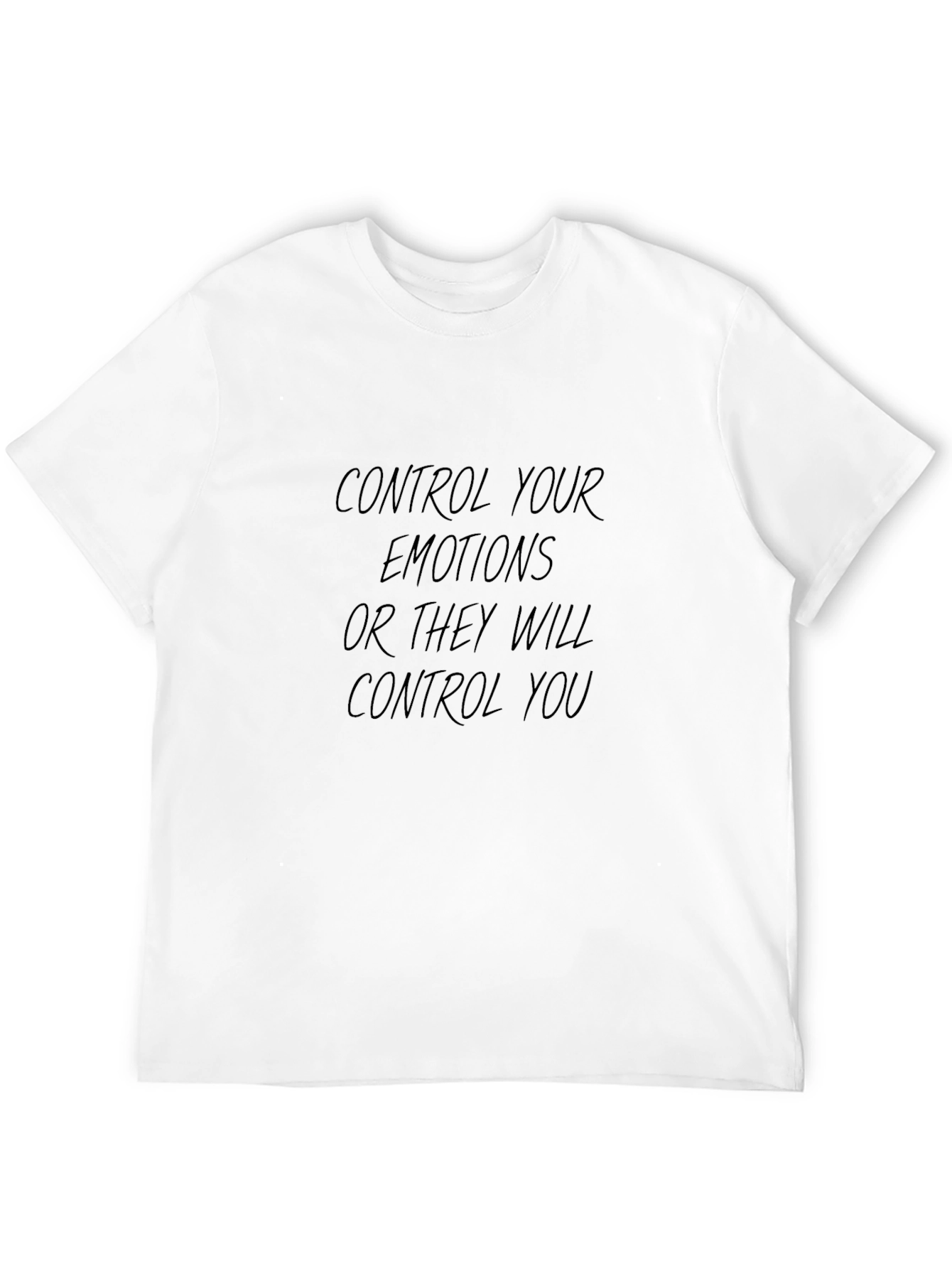 Control Your Emotions Black Graphic Tee
