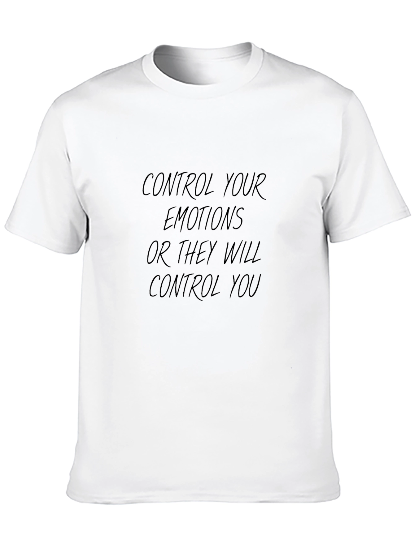 Control Your Emotions Black Graphic Tee