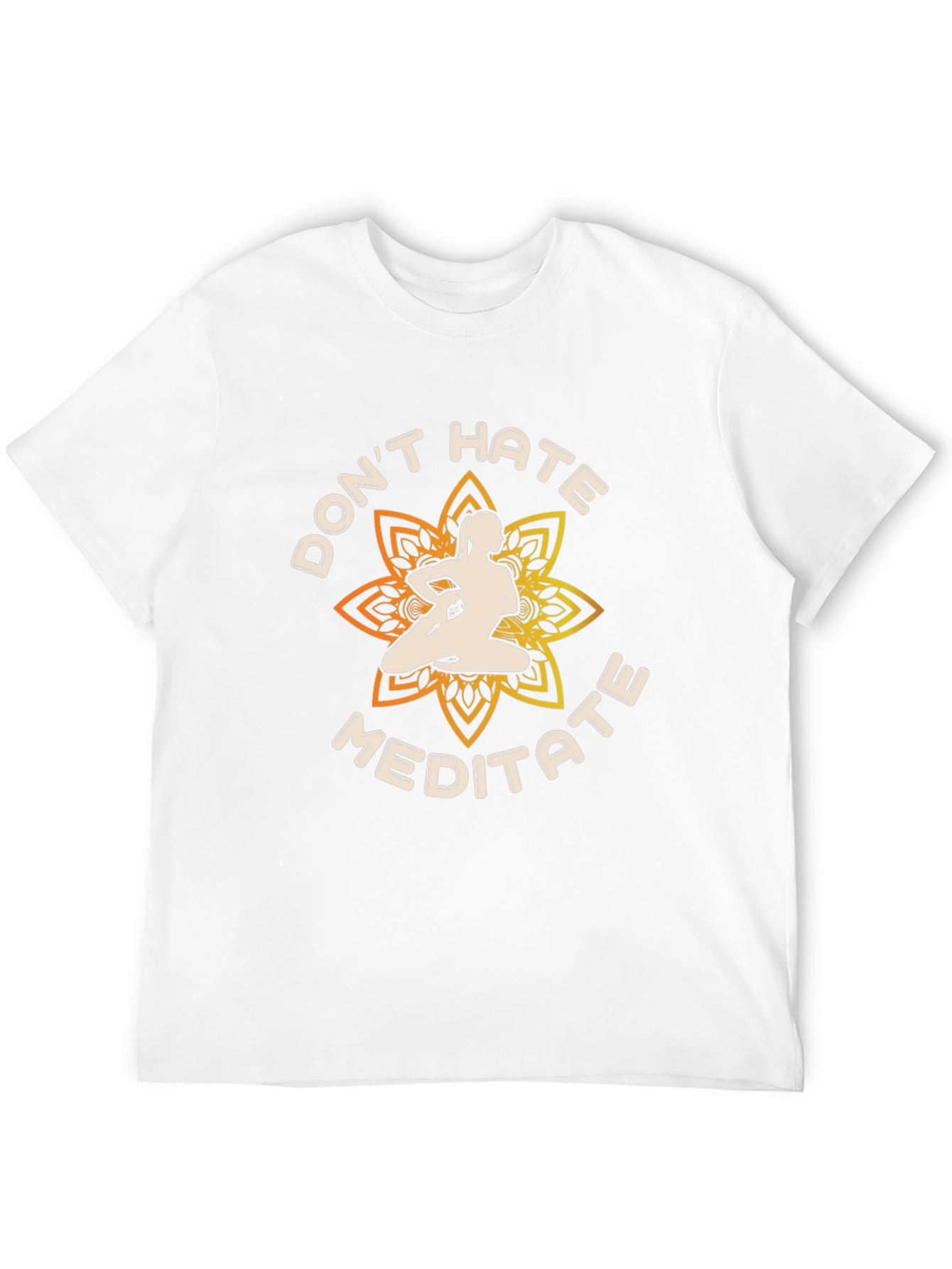 Dont Hate Meditate Black Graphic T-Shirt Yoga Lover