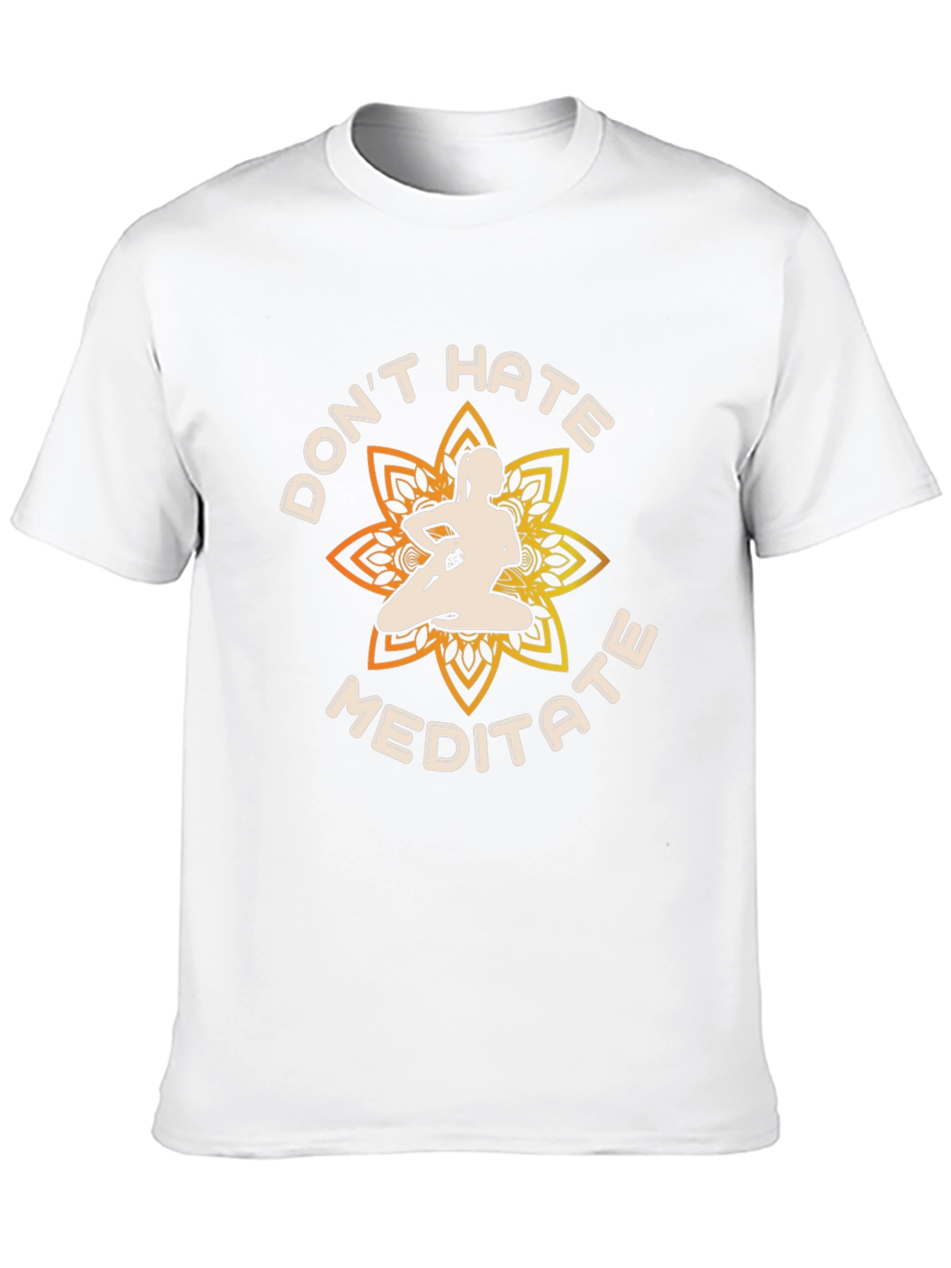 Dont Hate Meditate Black Graphic T-Shirt Yoga Lover