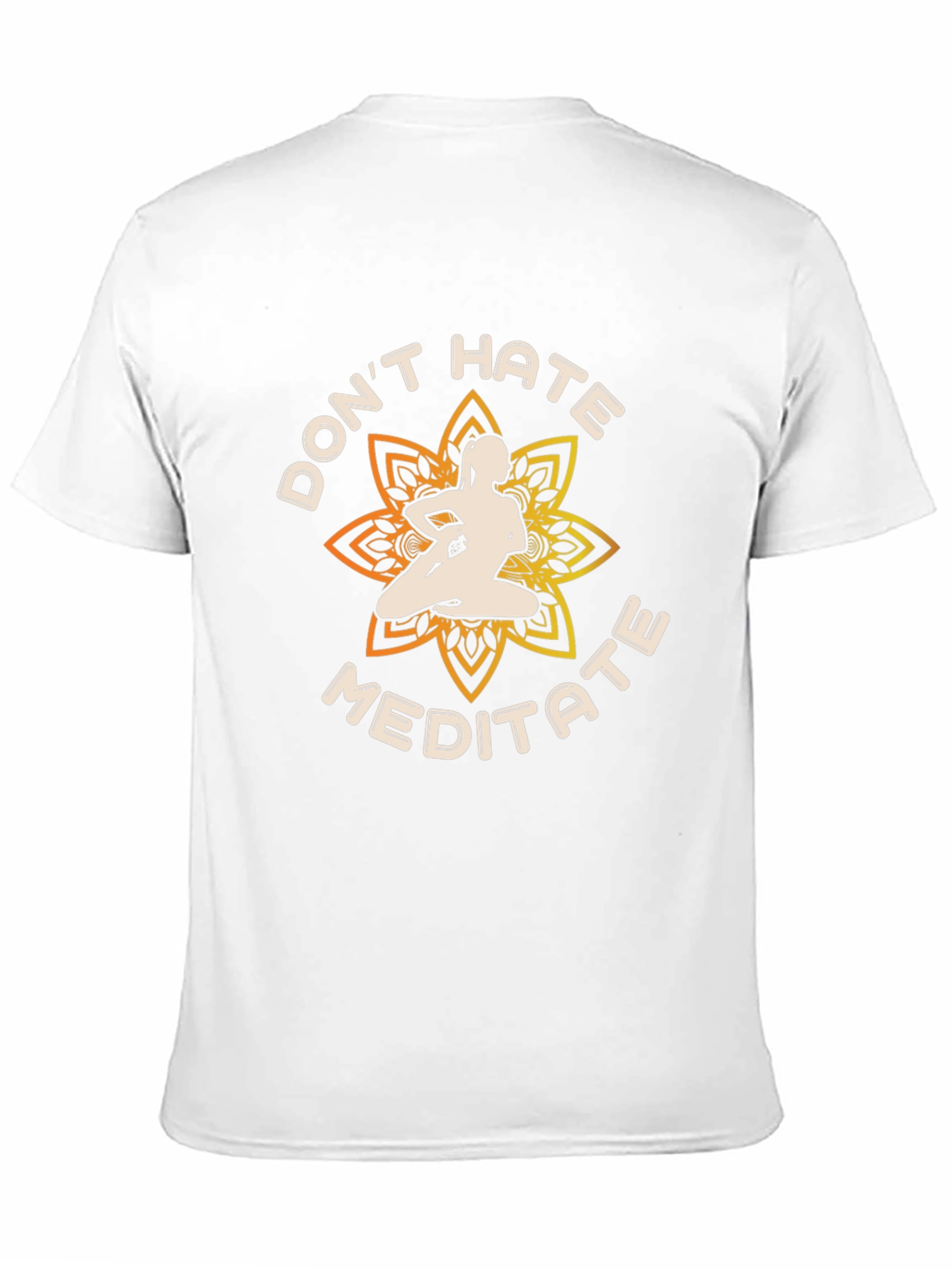 Dont Hate Meditate Black Graphic T-Shirt Yoga Lover