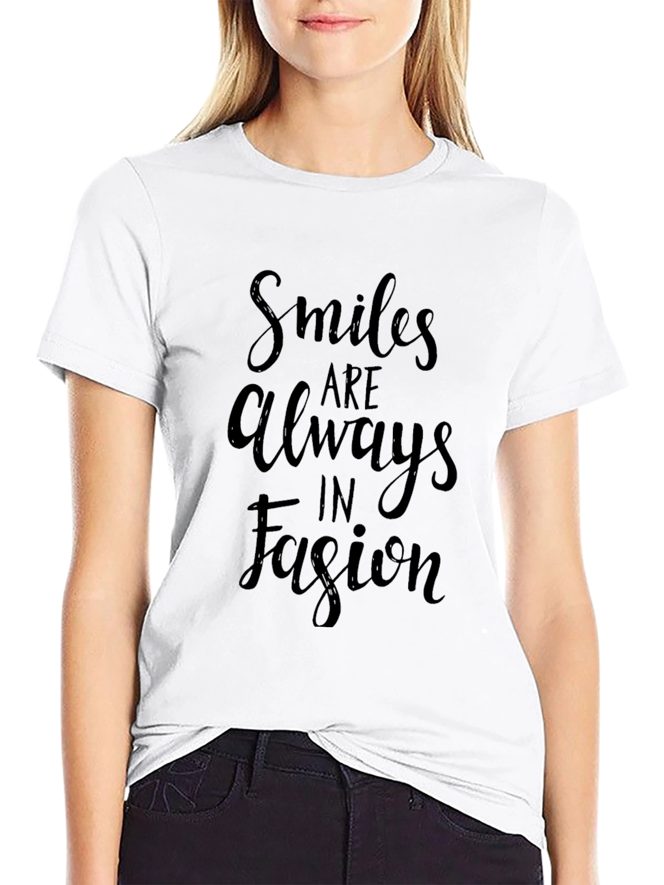 Smiles Are Always In Fashion Black T-Shirt