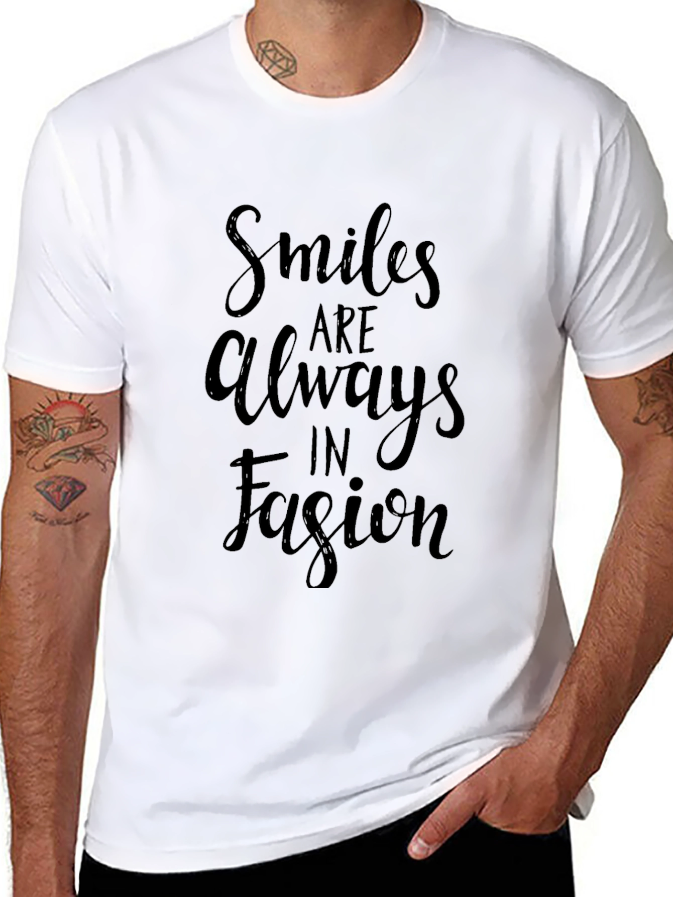 Smiles Are Always In Fashion Black T-Shirt