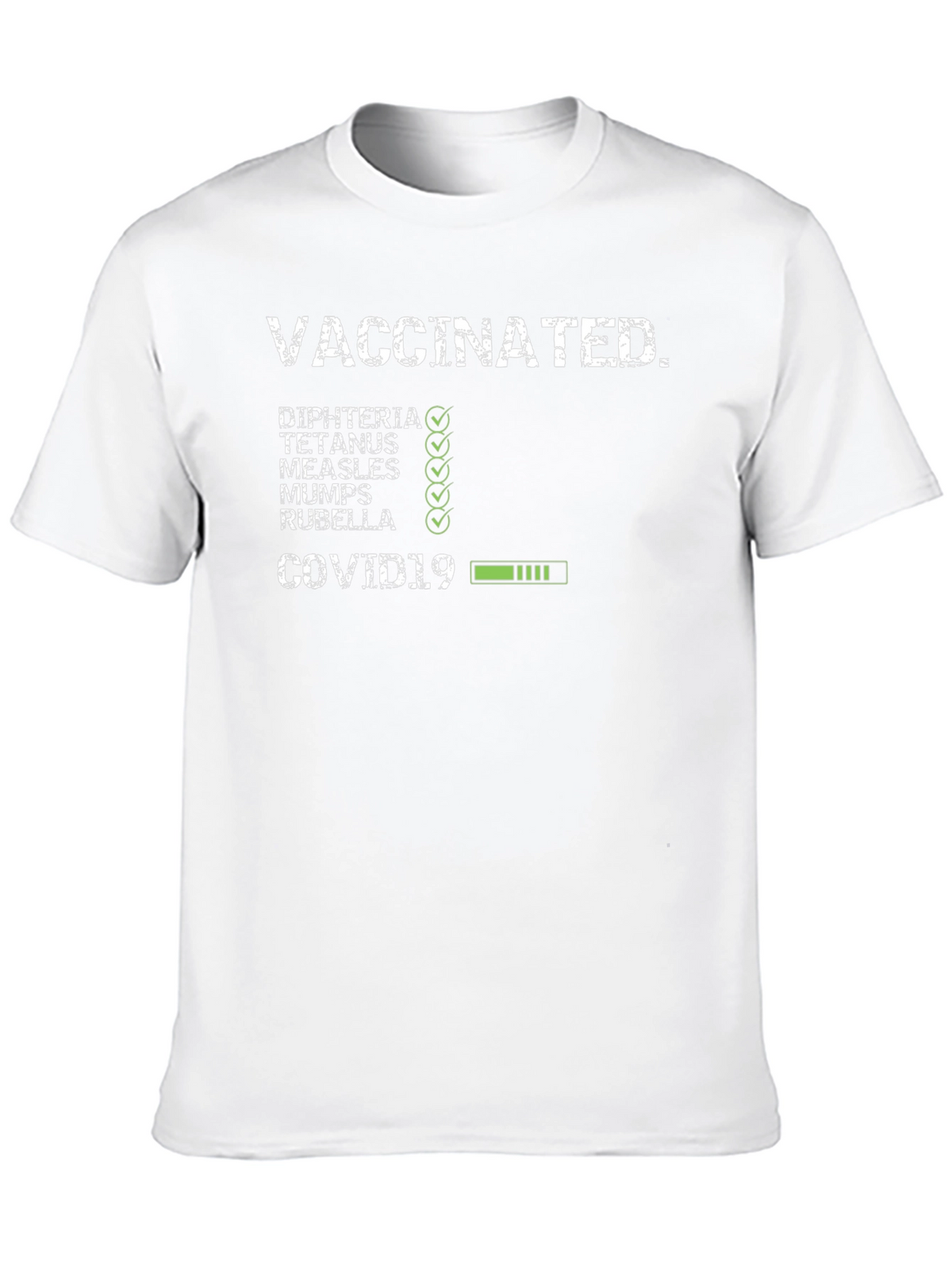 Vaccinated Checklist T-Shirt - Novelty Graphic Tee
