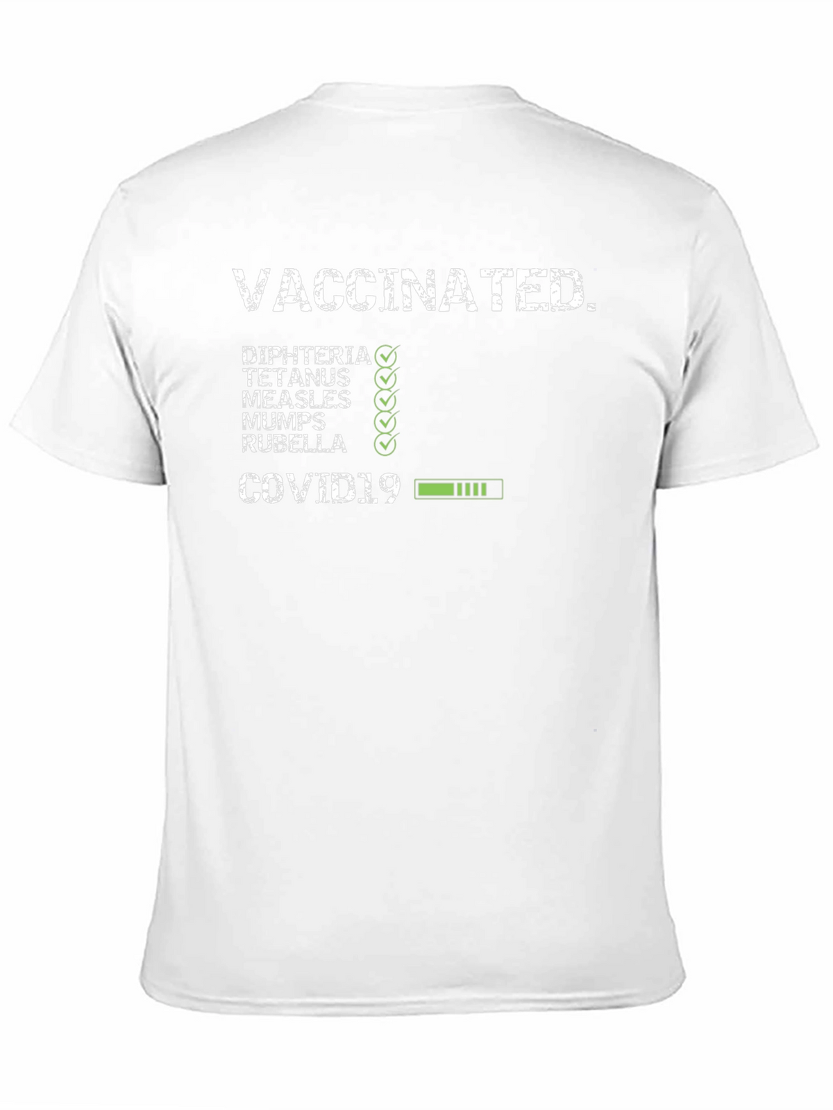 Vaccinated Checklist T-Shirt - Novelty Graphic Tee