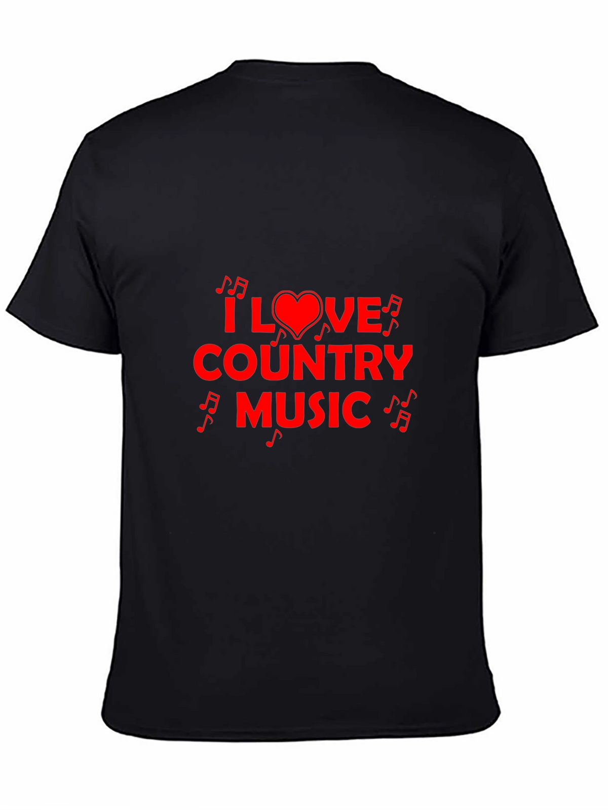 I Love Country Music Black T-Shirt