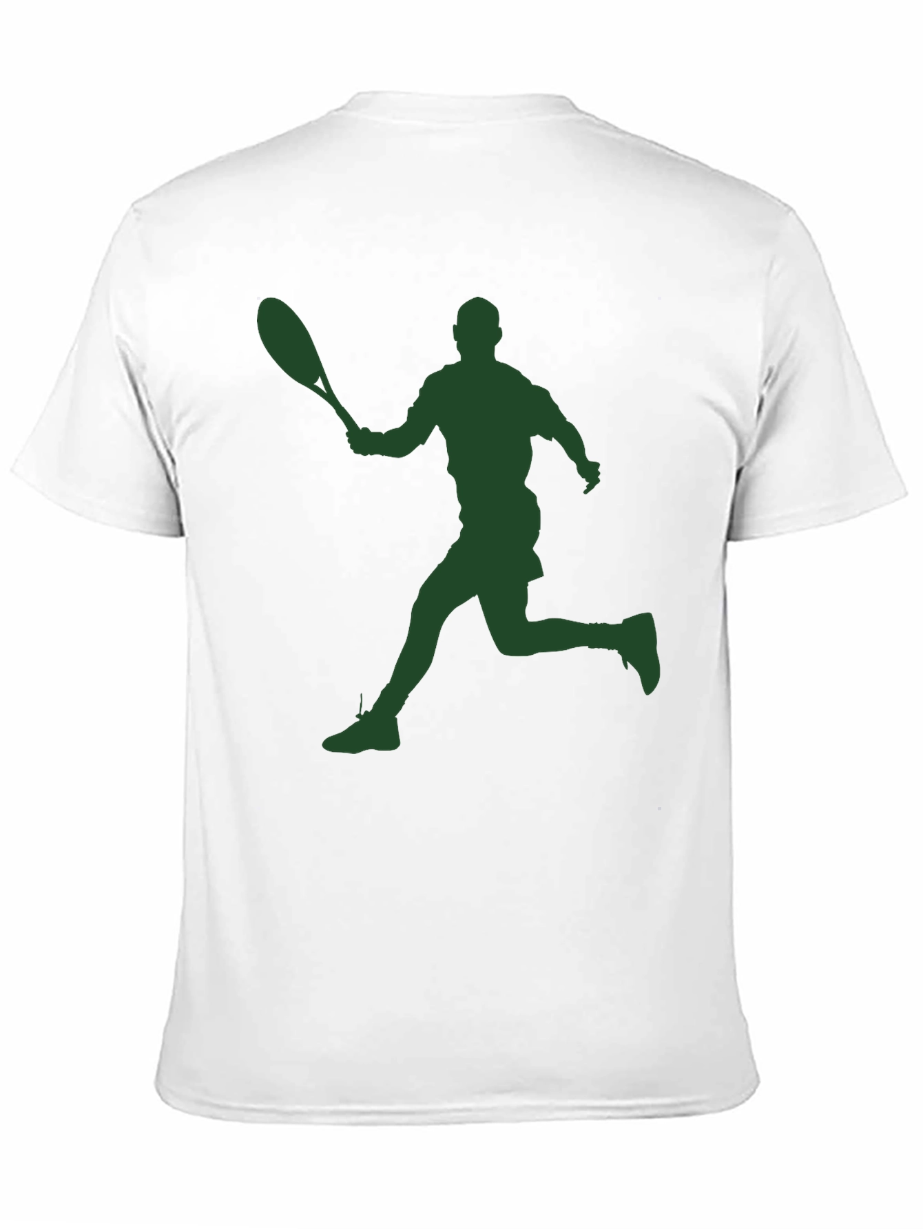Tennis Player Silhouette Graphic Tee - Sporty Style