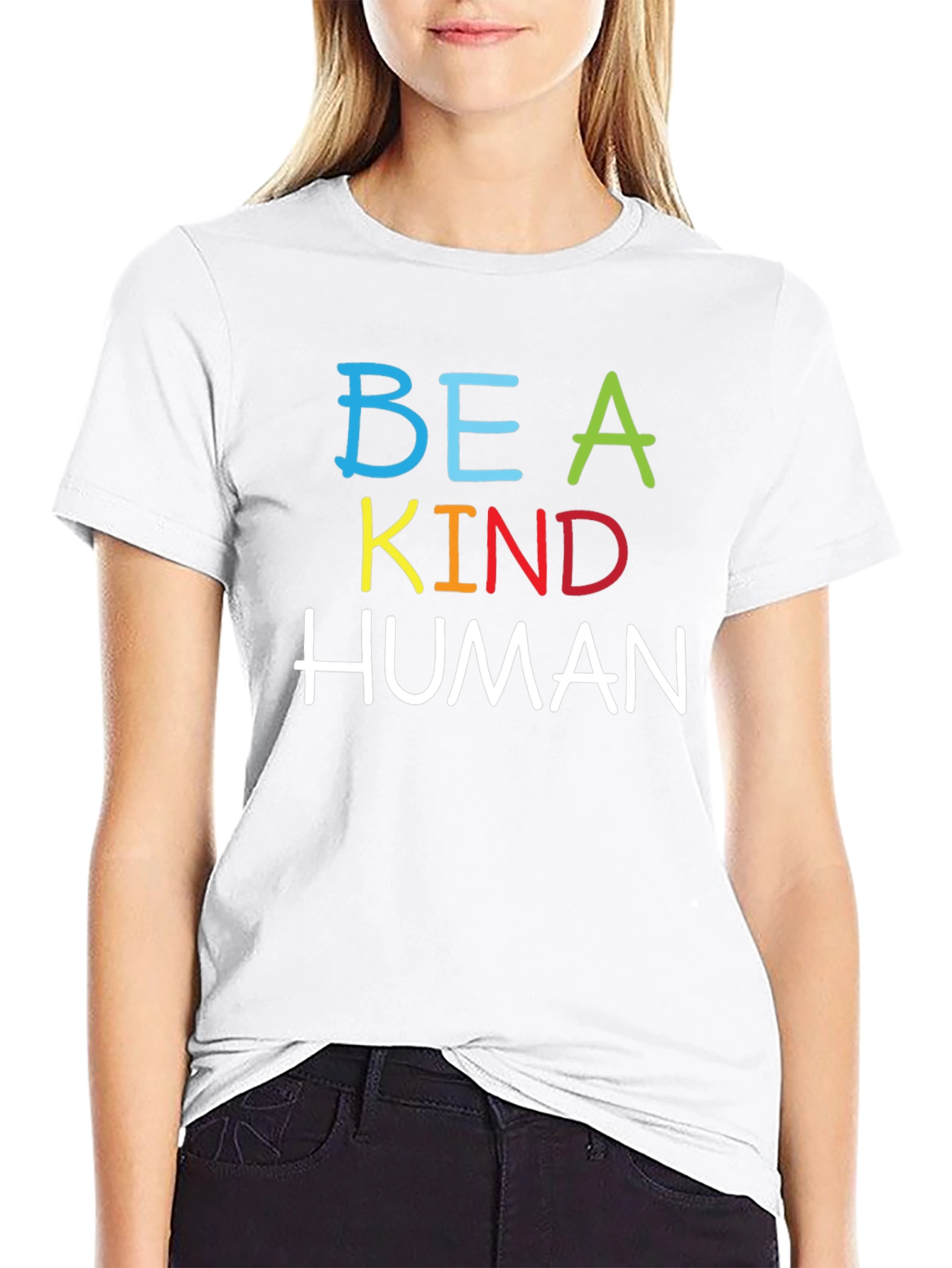 Be A Kind Human Graphic Tee - Black