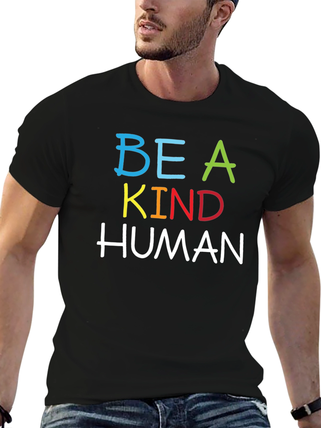 Be A Kind Human Graphic Tee - Black