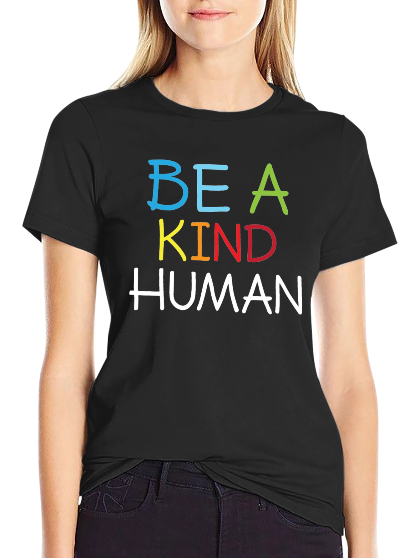 Be A Kind Human Graphic Tee - Black