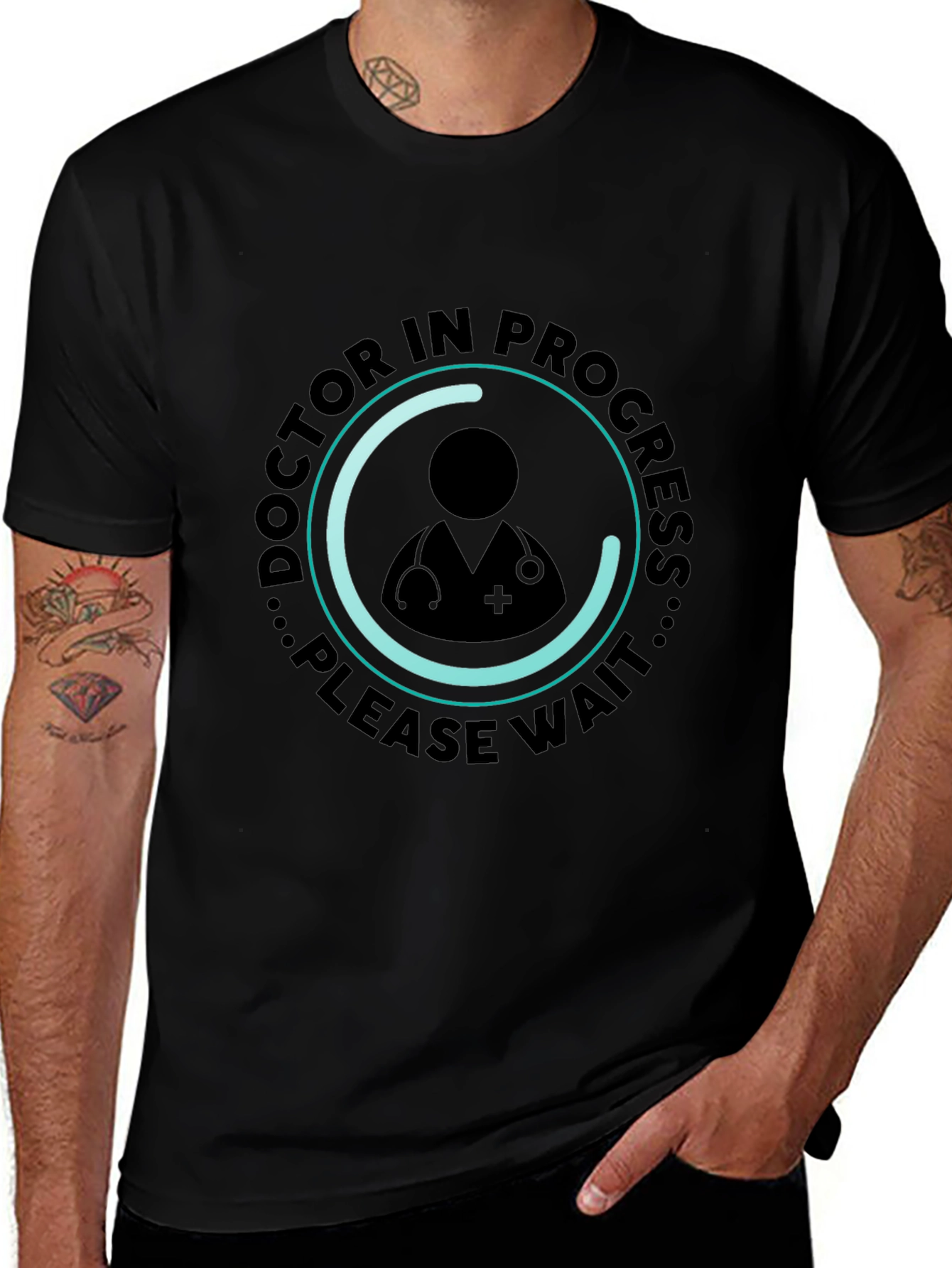 Doctor in Progress Black T-Shirt