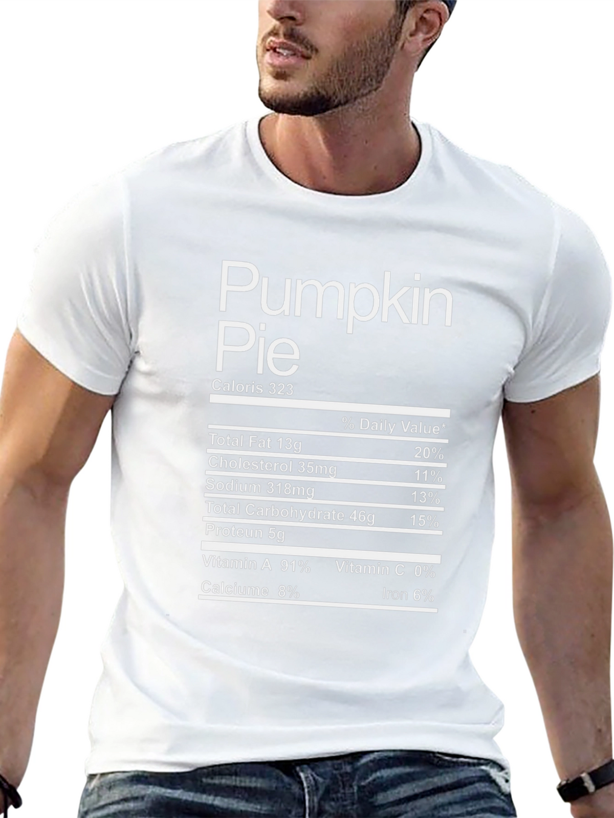 Pumpkin Pie Nutrition Facts Graphic T-Shirt