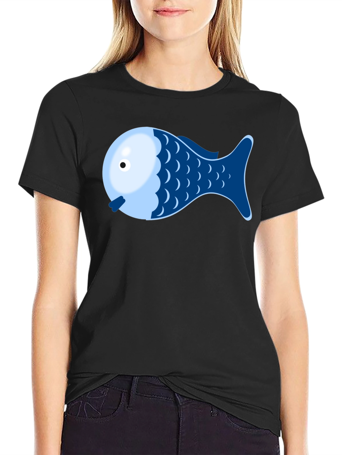 Fish Graphic Tee - Novelty Shirt