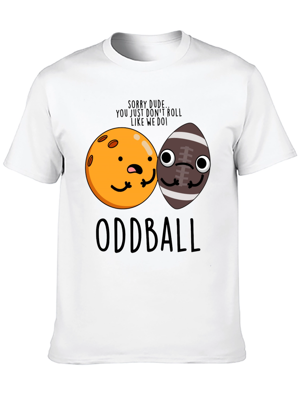 Oddball Graphic T-Shirt - Funny Cartoon Balls Tee
