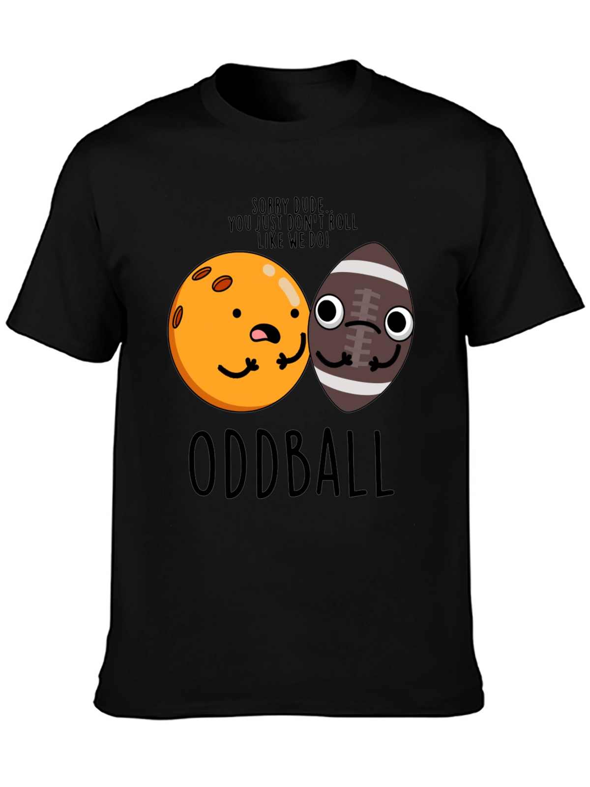 Oddball Graphic T-Shirt - Funny Cartoon Balls Tee
