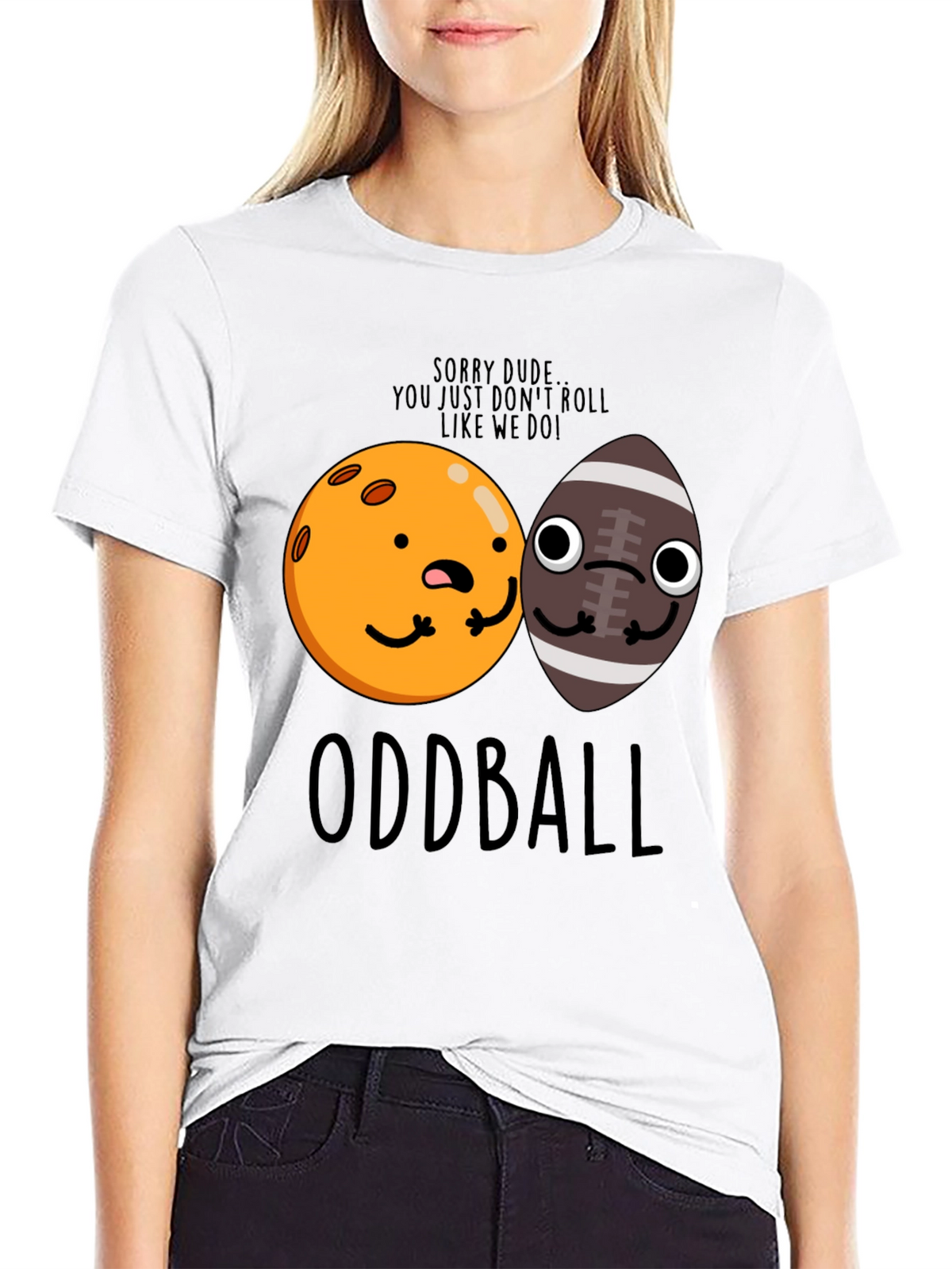 Oddball Graphic T-Shirt - Funny Cartoon Balls Tee