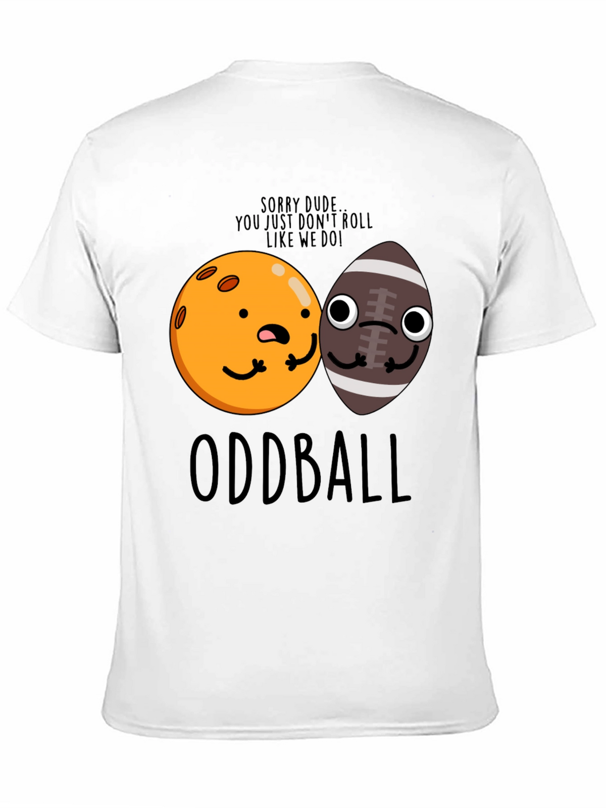 Oddball Graphic T-Shirt - Funny Cartoon Balls Tee