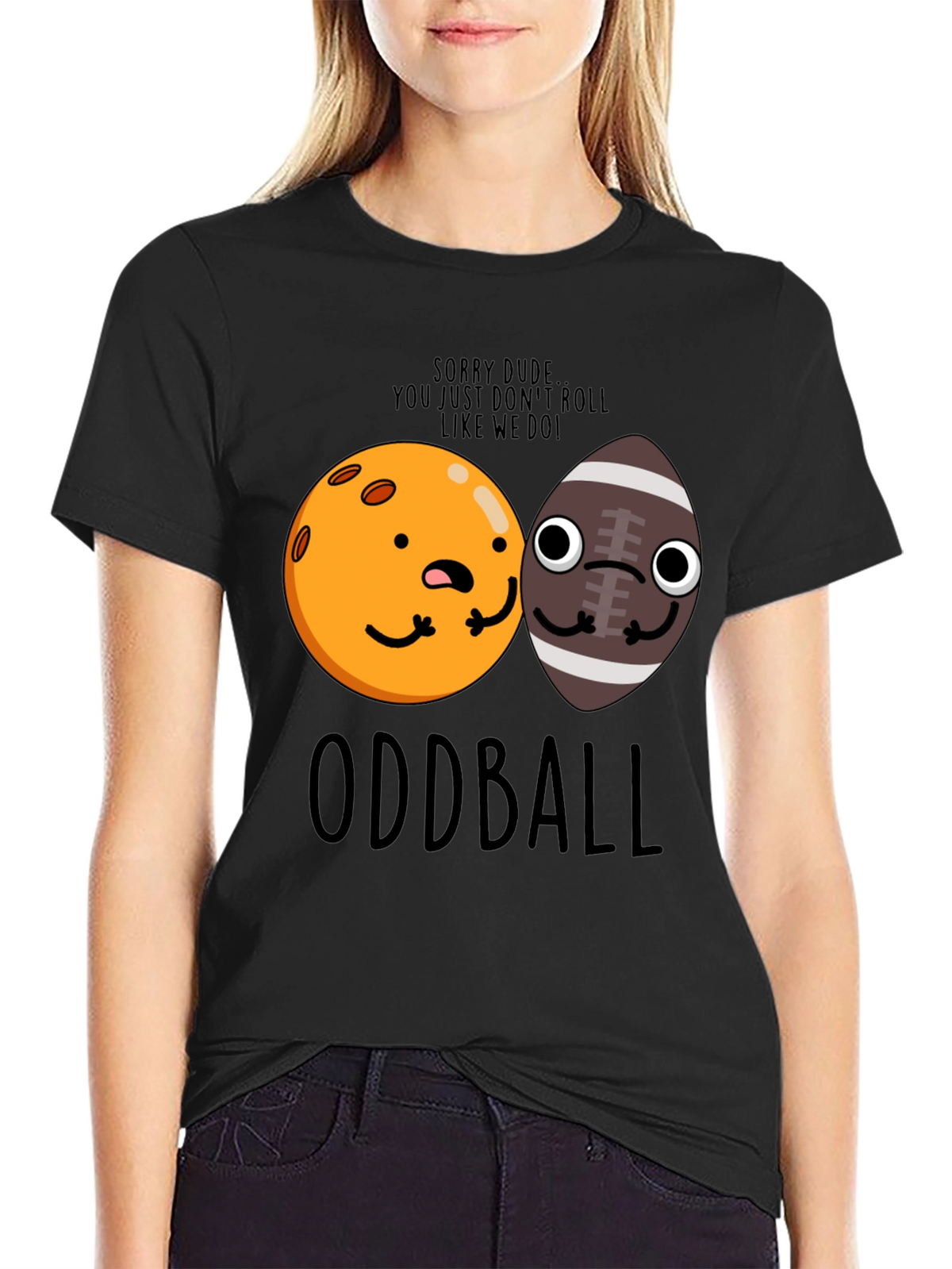 Oddball Graphic T-Shirt - Funny Cartoon Balls Tee