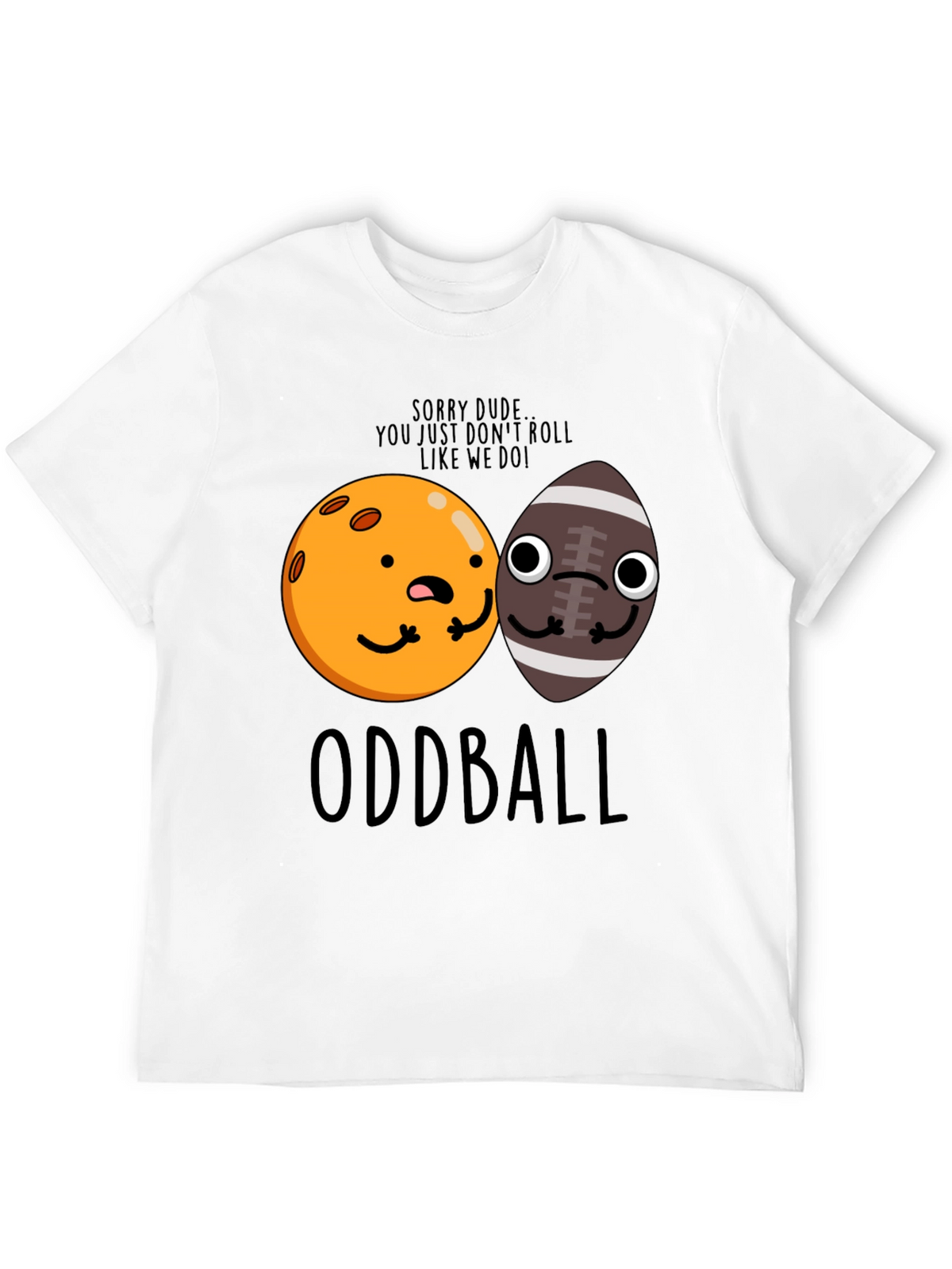 Oddball Graphic T-Shirt - Funny Cartoon Balls Tee