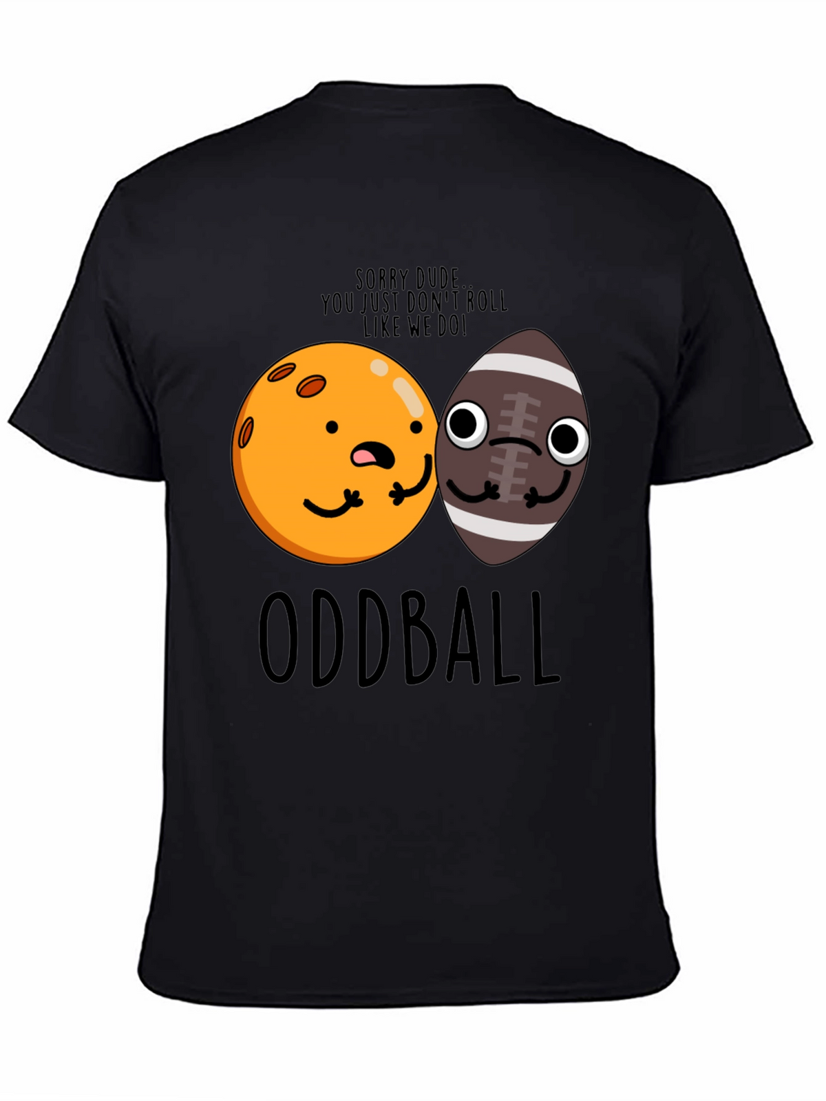 Oddball Graphic T-Shirt - Funny Cartoon Balls Tee