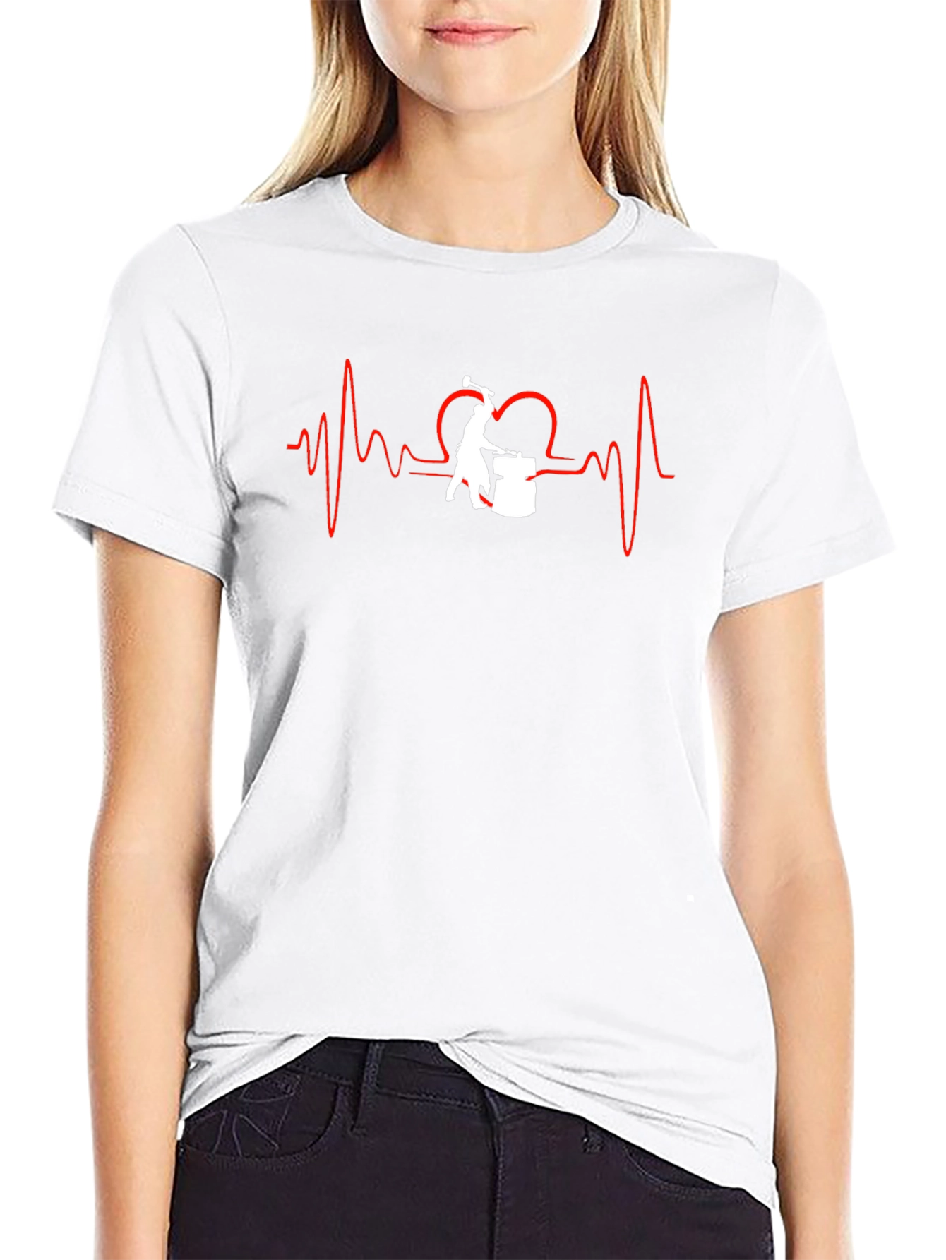 Blacksmith Heartbeat T-Shirt - Forging Passion