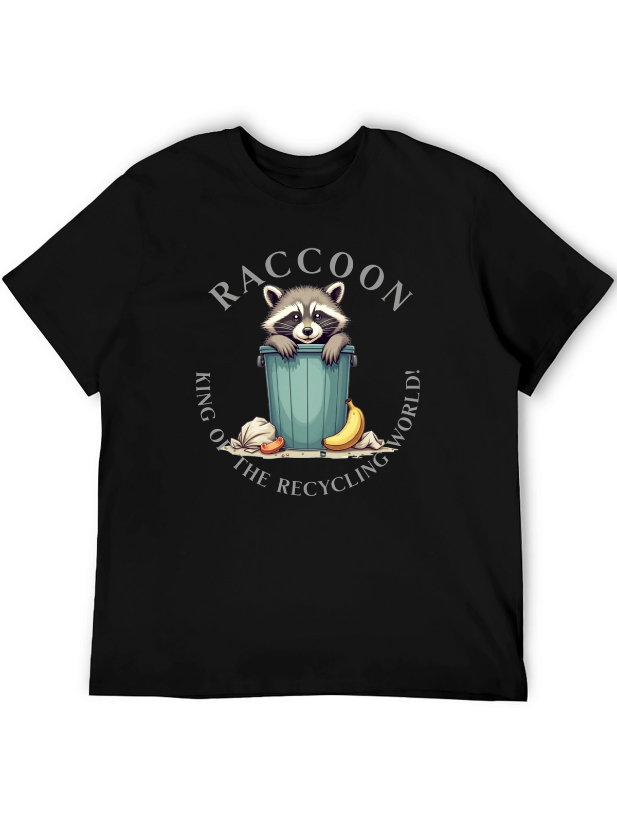 Raccoon King of Recycling World T-Shirt
