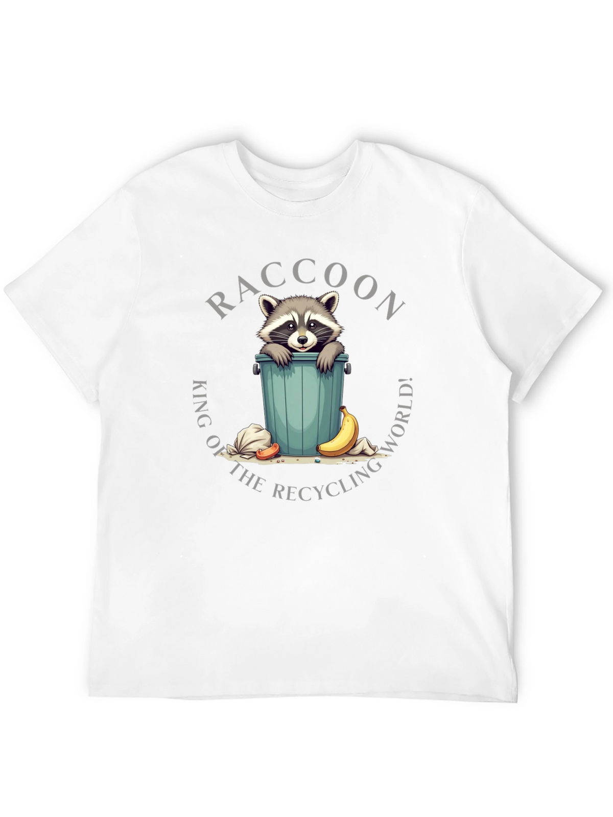 Raccoon King of Recycling World T-Shirt