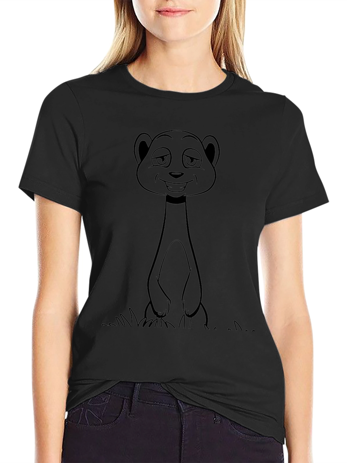 Meerkat Graphic T-Shirt - Black