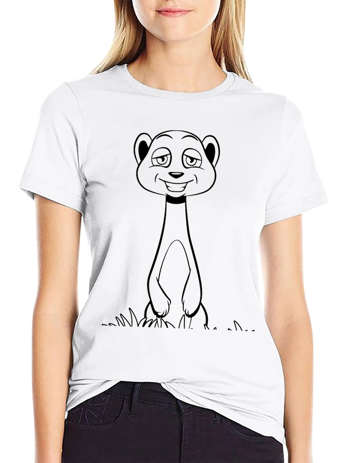 Meerkat Graphic T-Shirt - Black