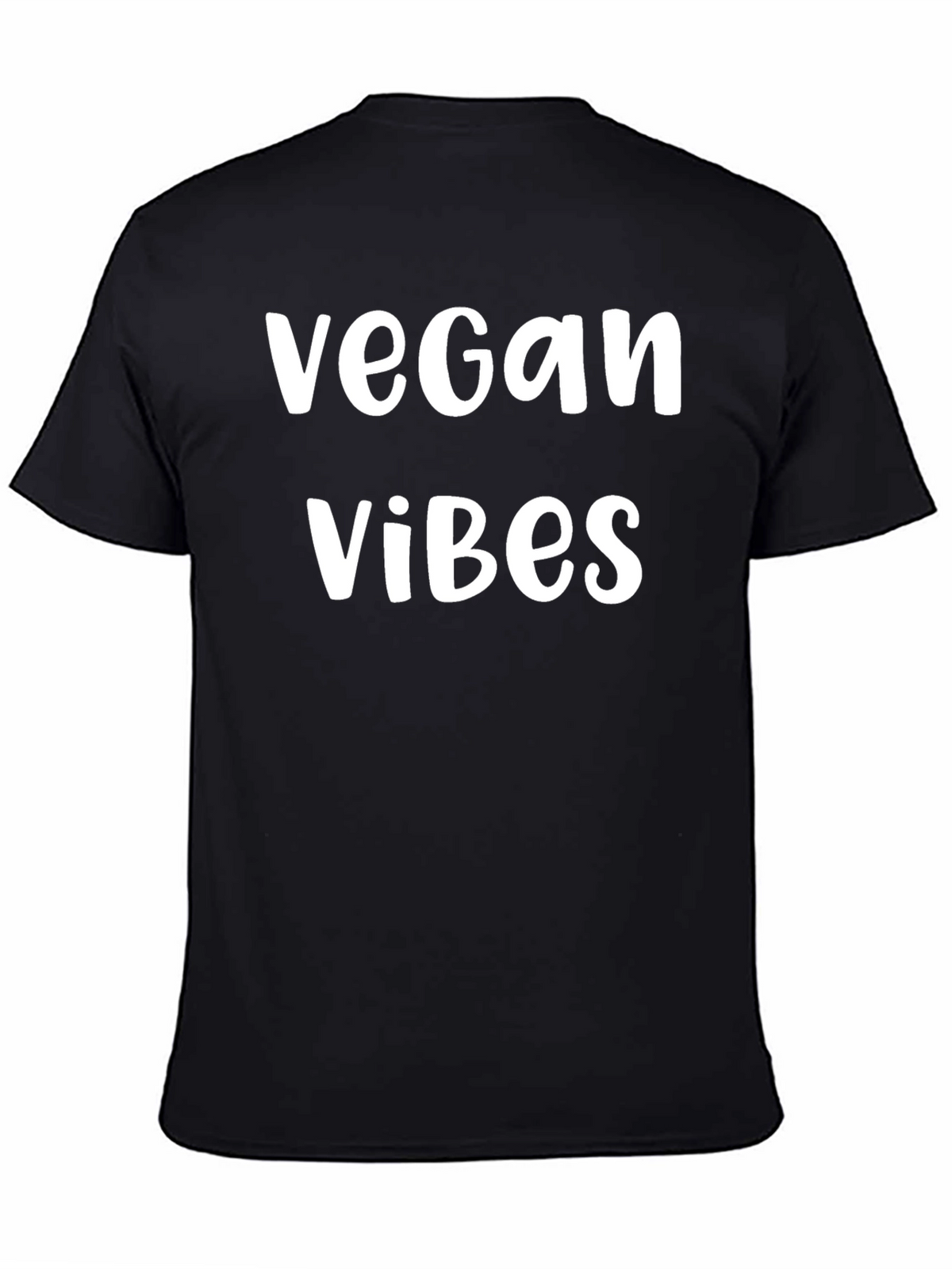 Vegan Vibes Graphic Tee - Black Casual Shirt