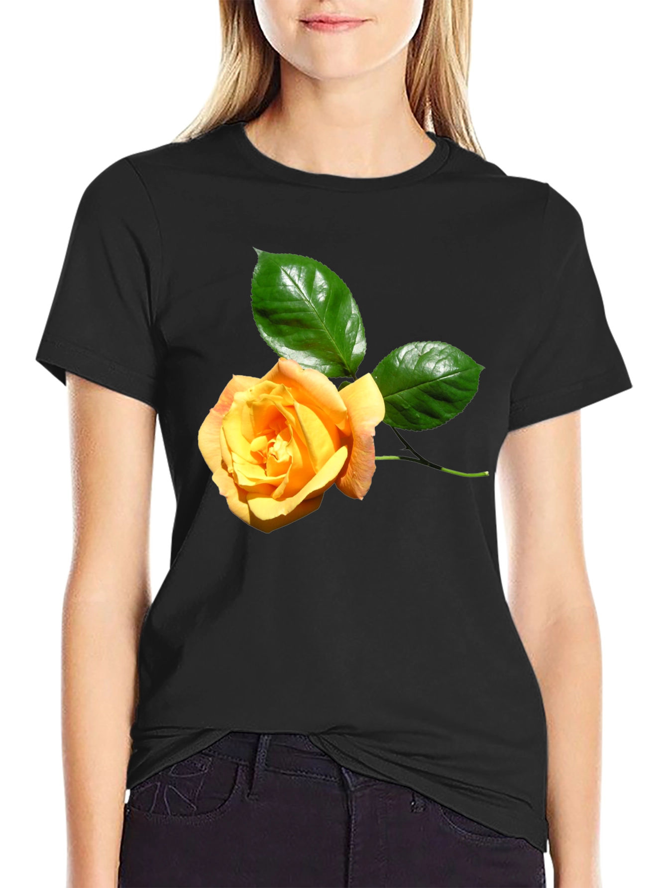Rose Graphic Tee - Stylish Floral T-Shirt