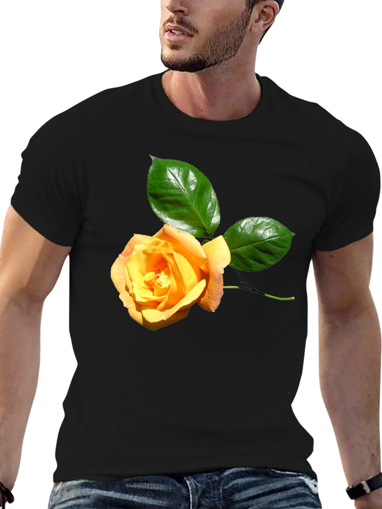 Rose Graphic Tee - Stylish Floral T-Shirt