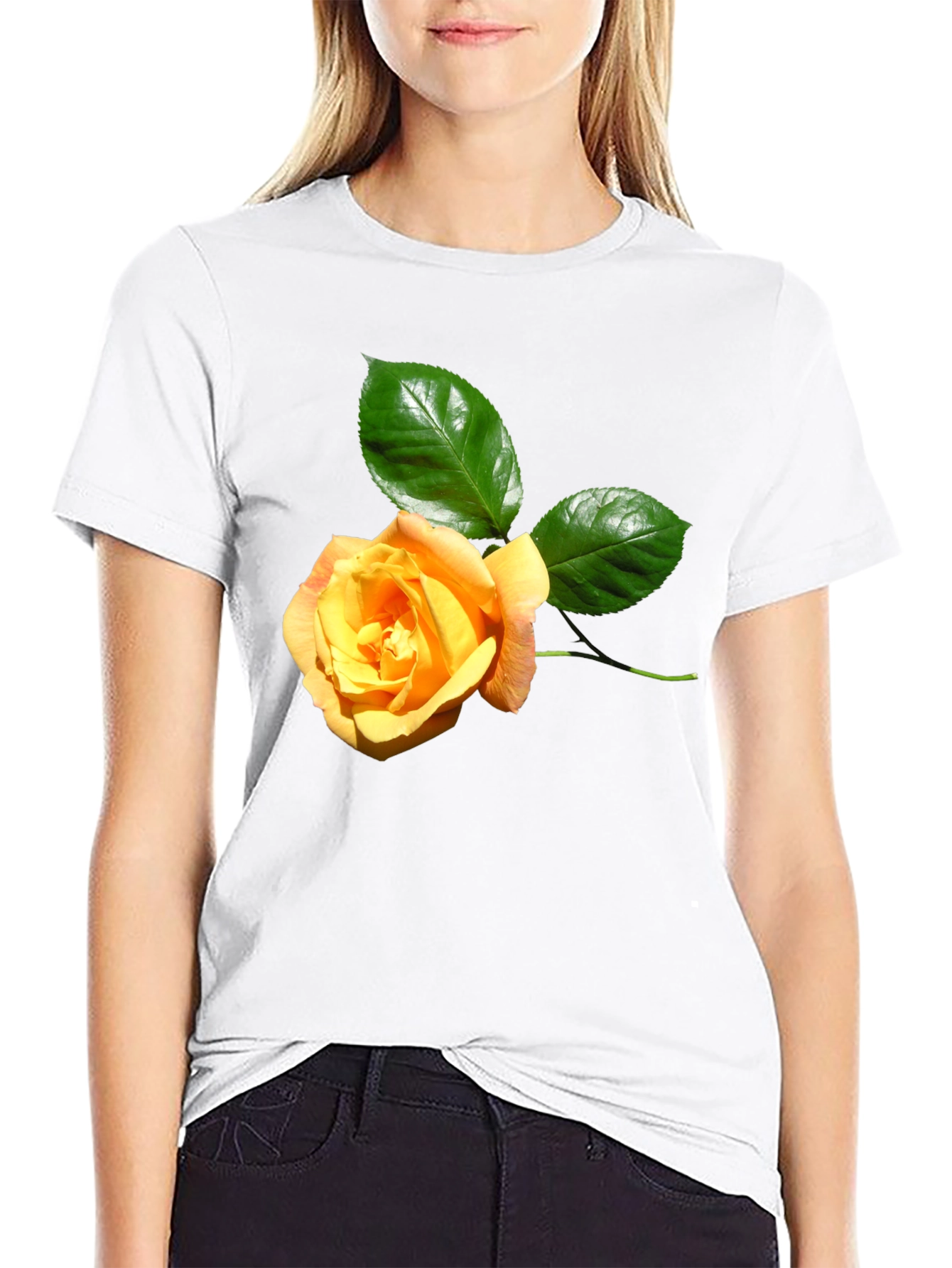 Rose Graphic Tee - Stylish Floral T-Shirt
