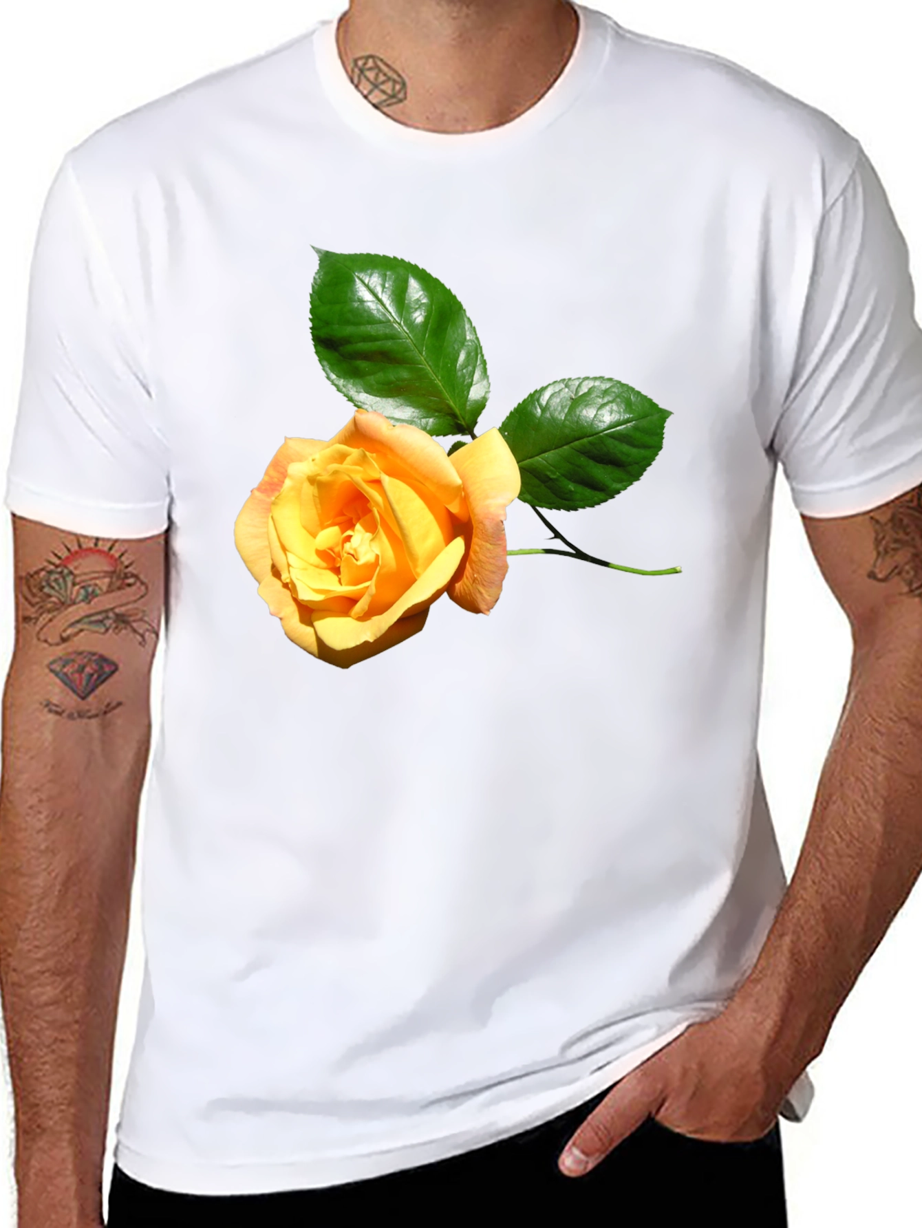 Rose Graphic Tee - Stylish Floral T-Shirt