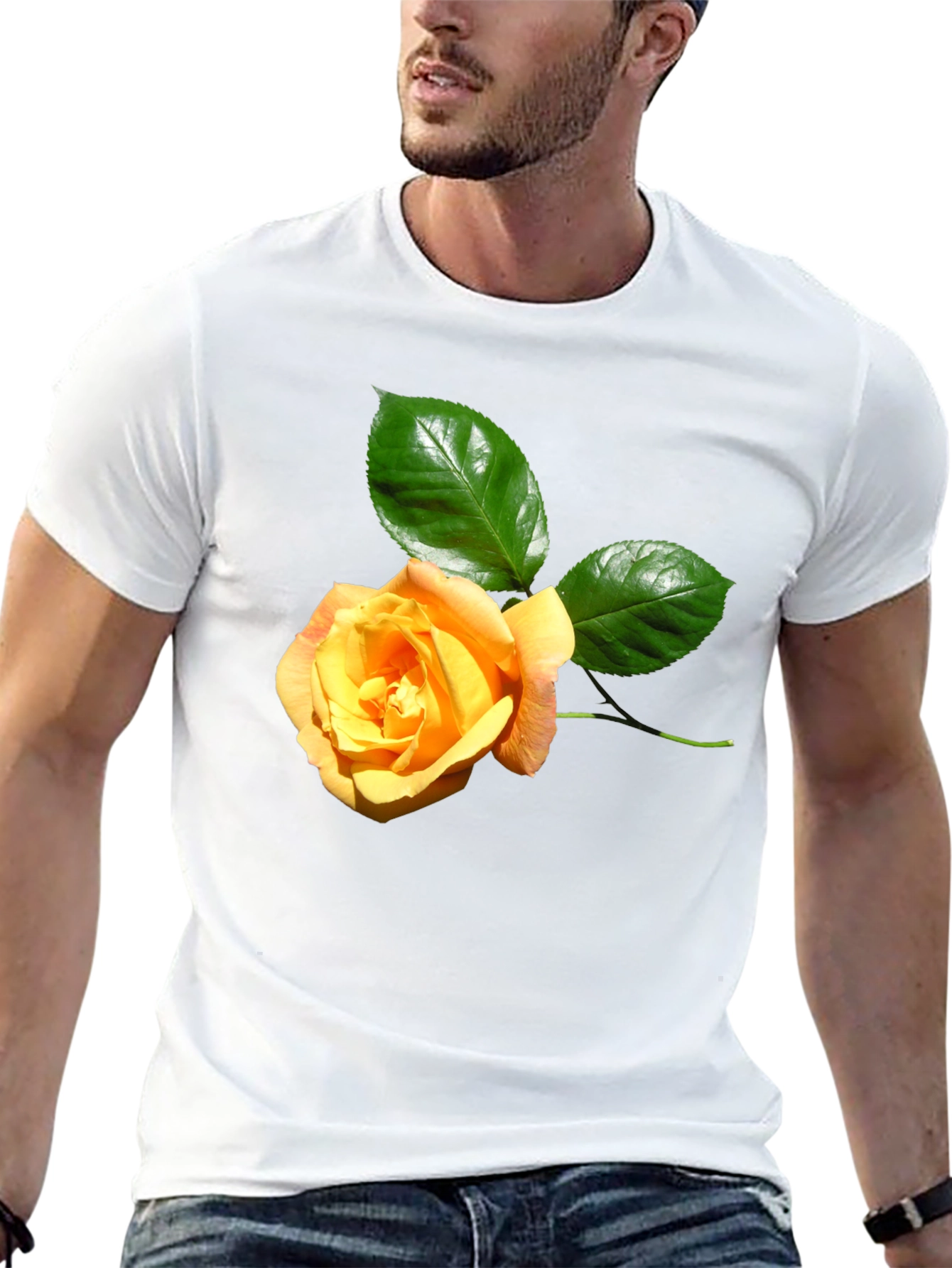 Rose Graphic Tee - Stylish Floral T-Shirt