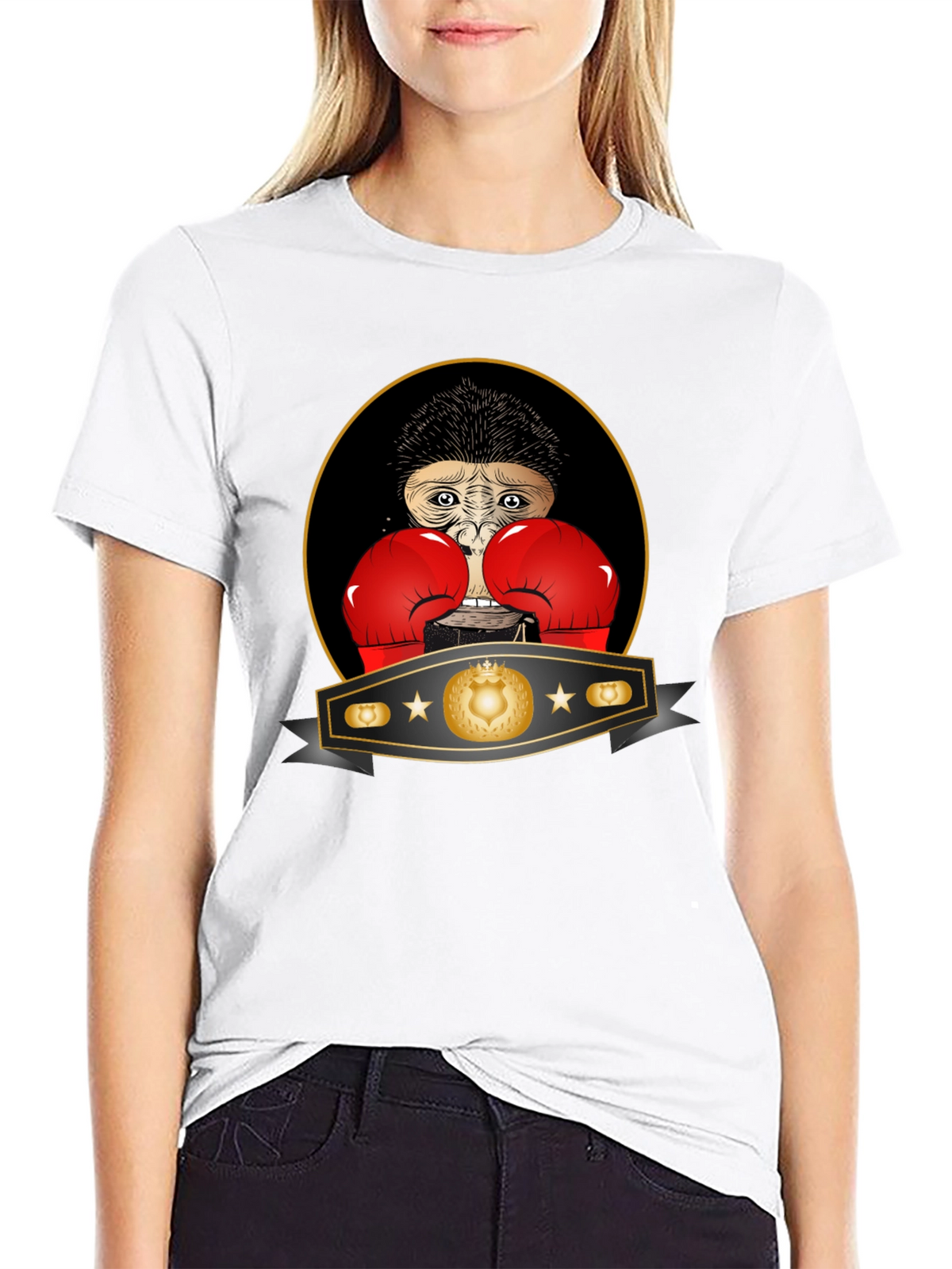Boxing Monkey T-Shirt: Champion Style Funny Graphic Tee