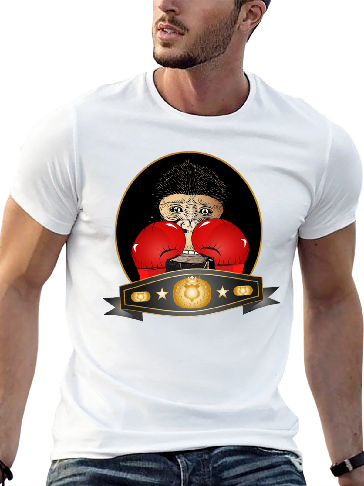 Boxing Monkey T-Shirt: Champion Style Funny Graphic Tee